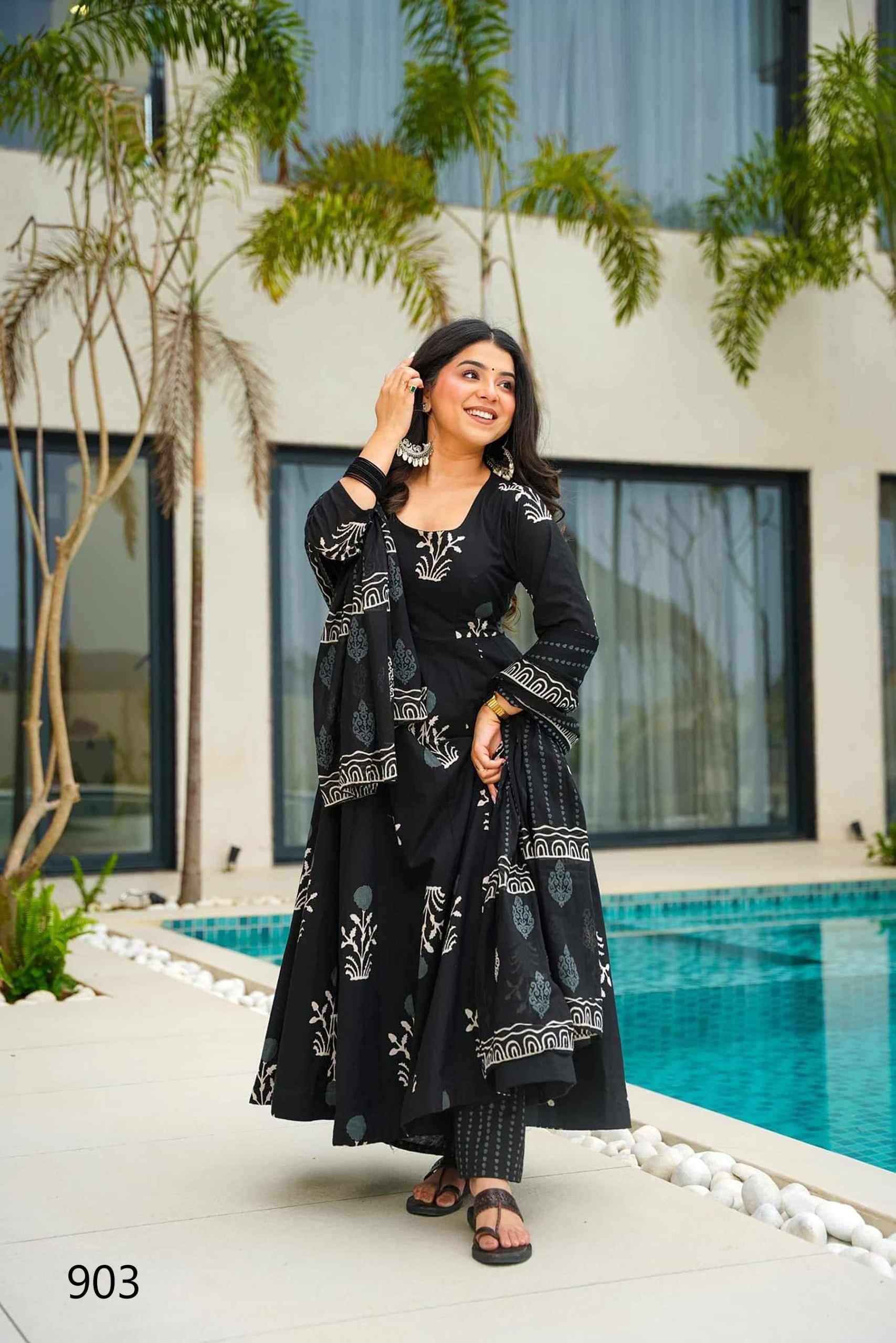 Lucaya Clora Vol 9 901 TO 907 Long Kurti Bottom Dupatta Collection Exploter view 8