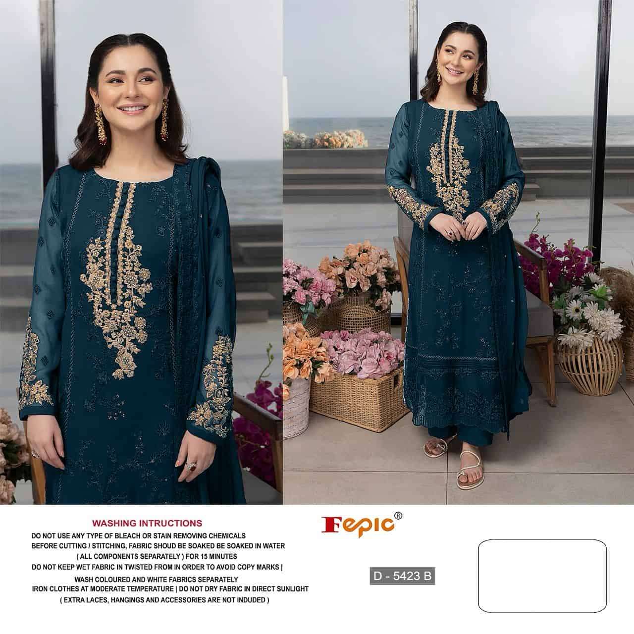 Fepic D 5423 Colors Pakistani Style Festive Wear Designer Suit Online Wholesalers view 3