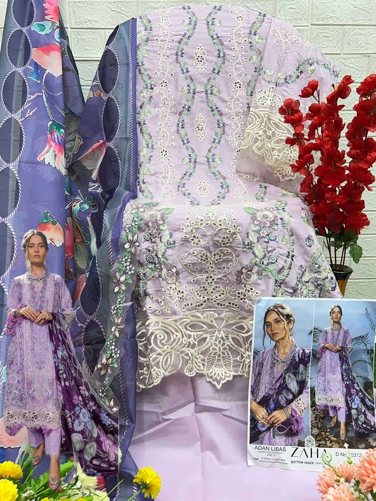 Zaha Adan Libas Vol 2 Cotton Suit 10312 view 2