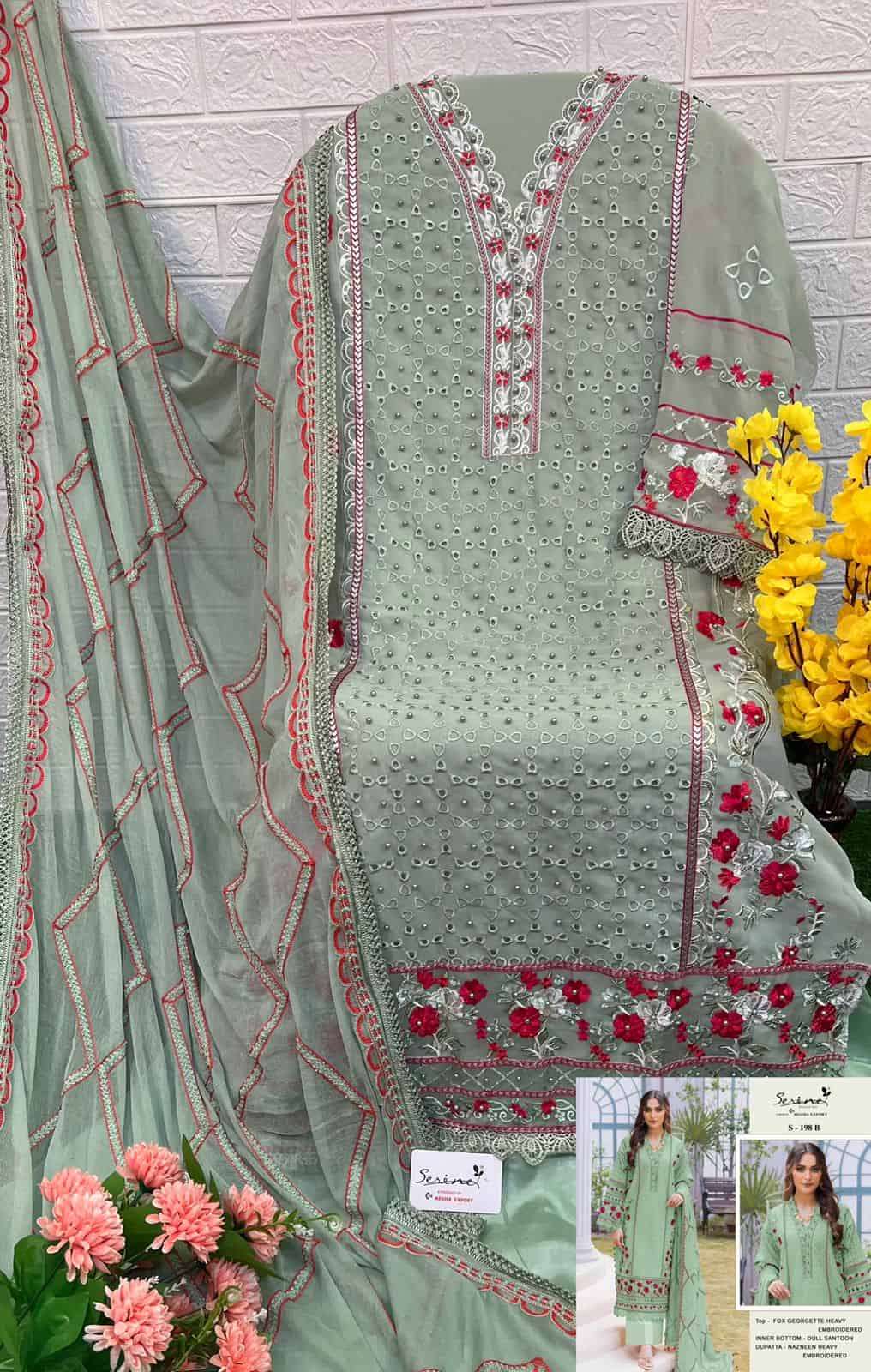 Serine S 198 Colors Pakistani Style Heavy Designer Festive Wear Salwar Suit view 8