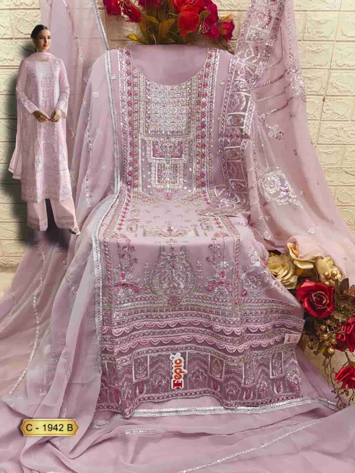 Fepic C 1942 B Festive Wear Style Designer Pakistani Georgette Suit Ensemble view 2