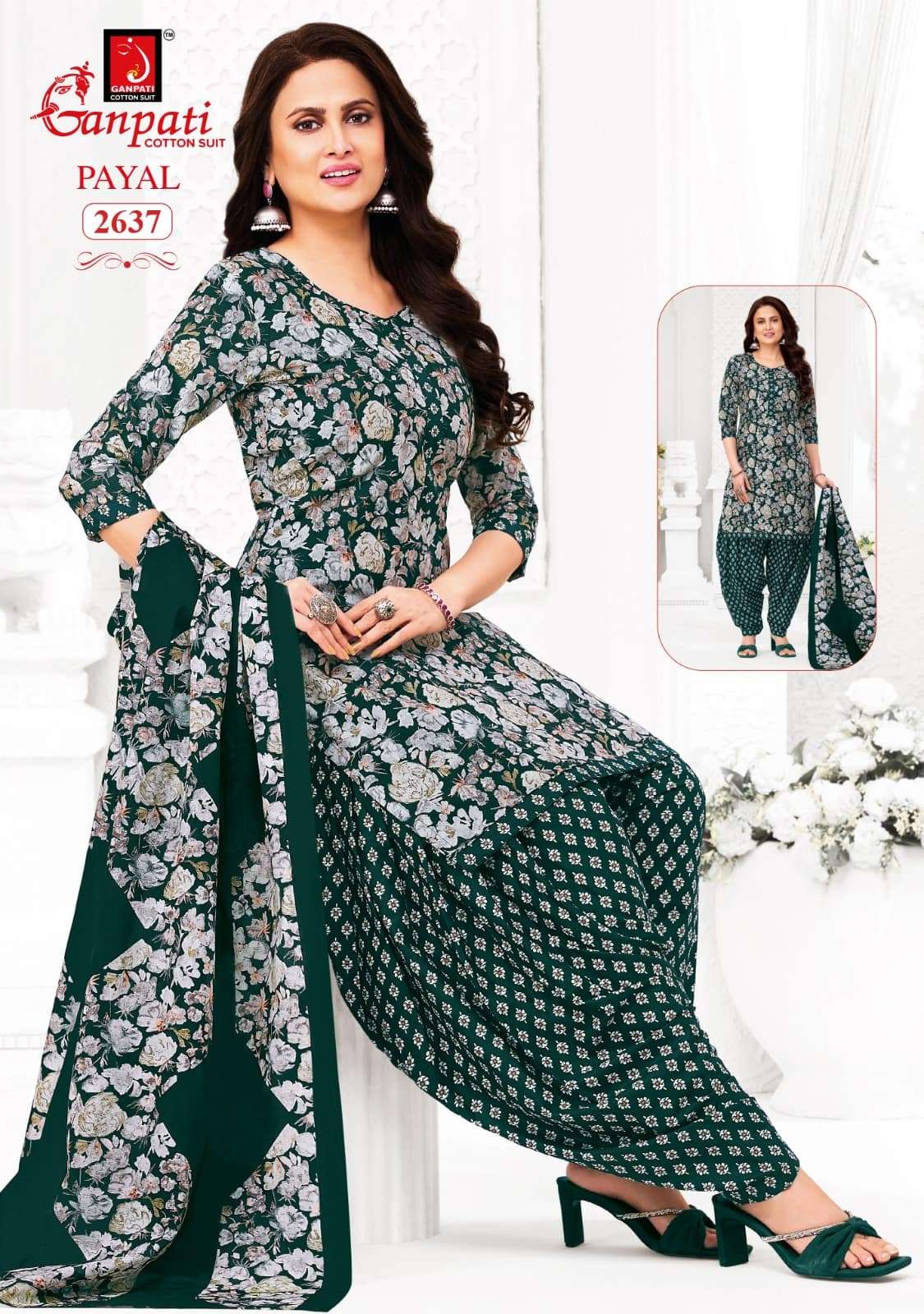 Ganpati Payal Vol 12 Pure Cotton Dress Material Catalog view 5