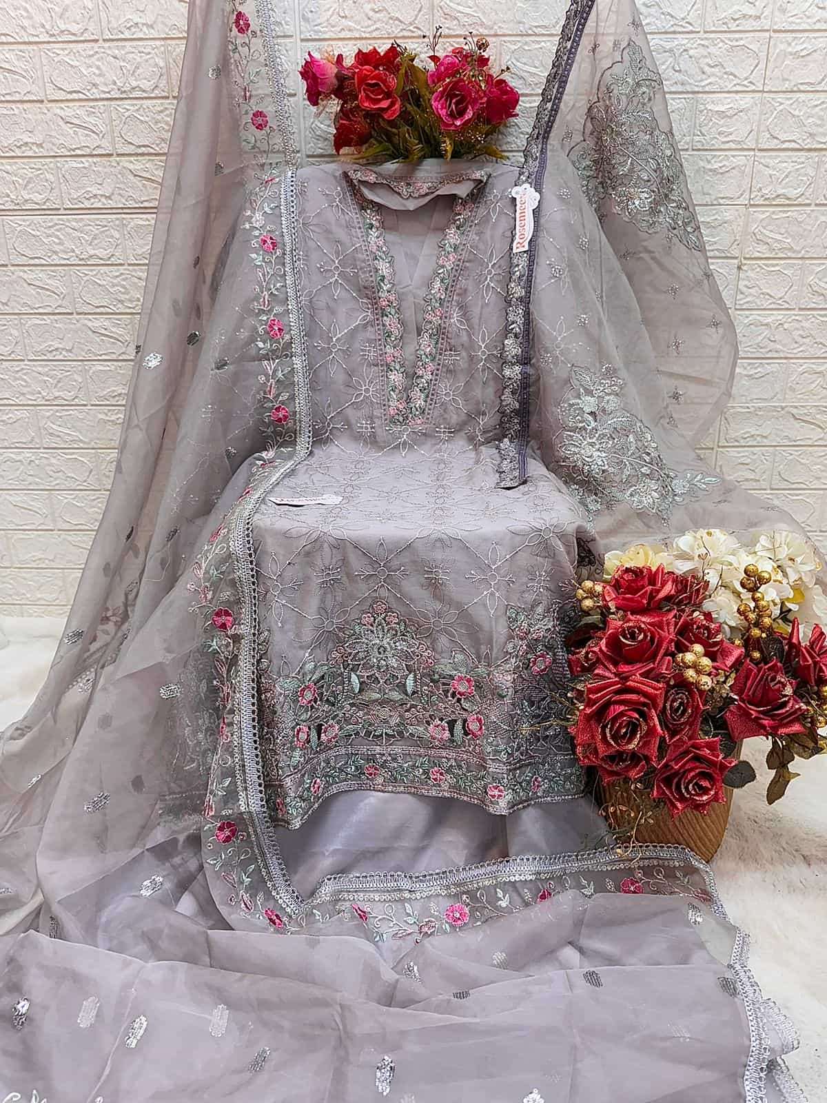 Fepic C 1762 Elevate Your Style Organza Pakistani Dress Online view 2