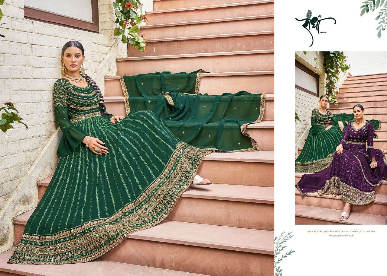 Radha Trends Floral Anarkali Suit view 7