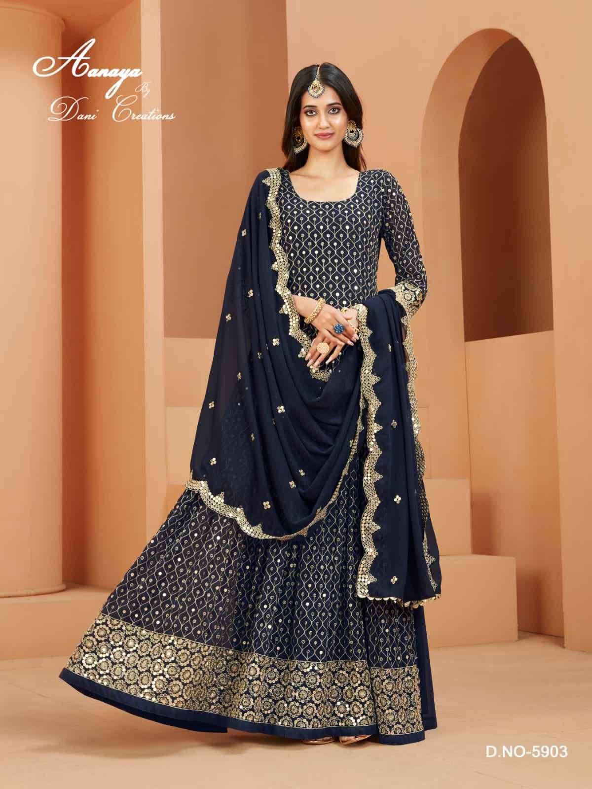 Aanaya Vol 159 Fancy Work Wedding Collection Anarkali Gown New Arrivals view 9