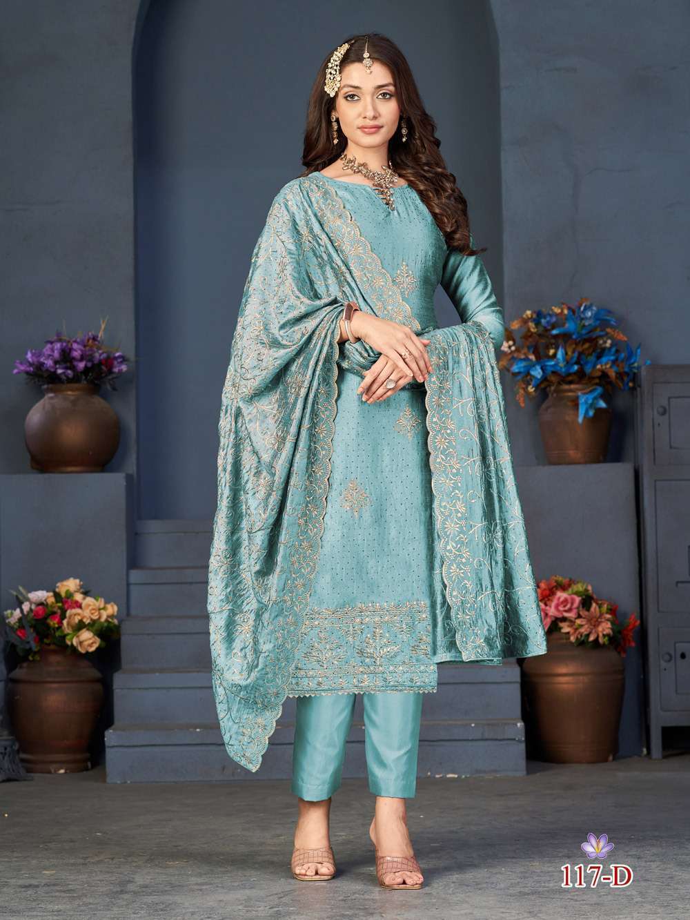 Alfaaz Dista Exclusive Work Festive Wear Straight Suit view 6