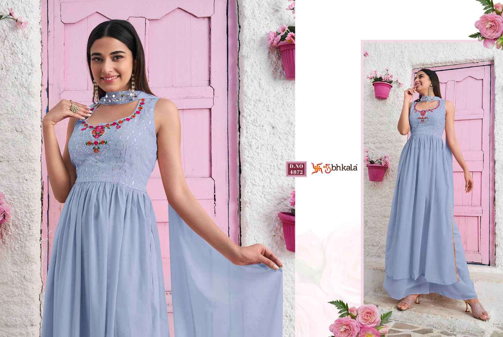 Shubhkala Flory Vol 31 Latest Frill Designs Festive Wear Dess Collection New Arrivals view 8