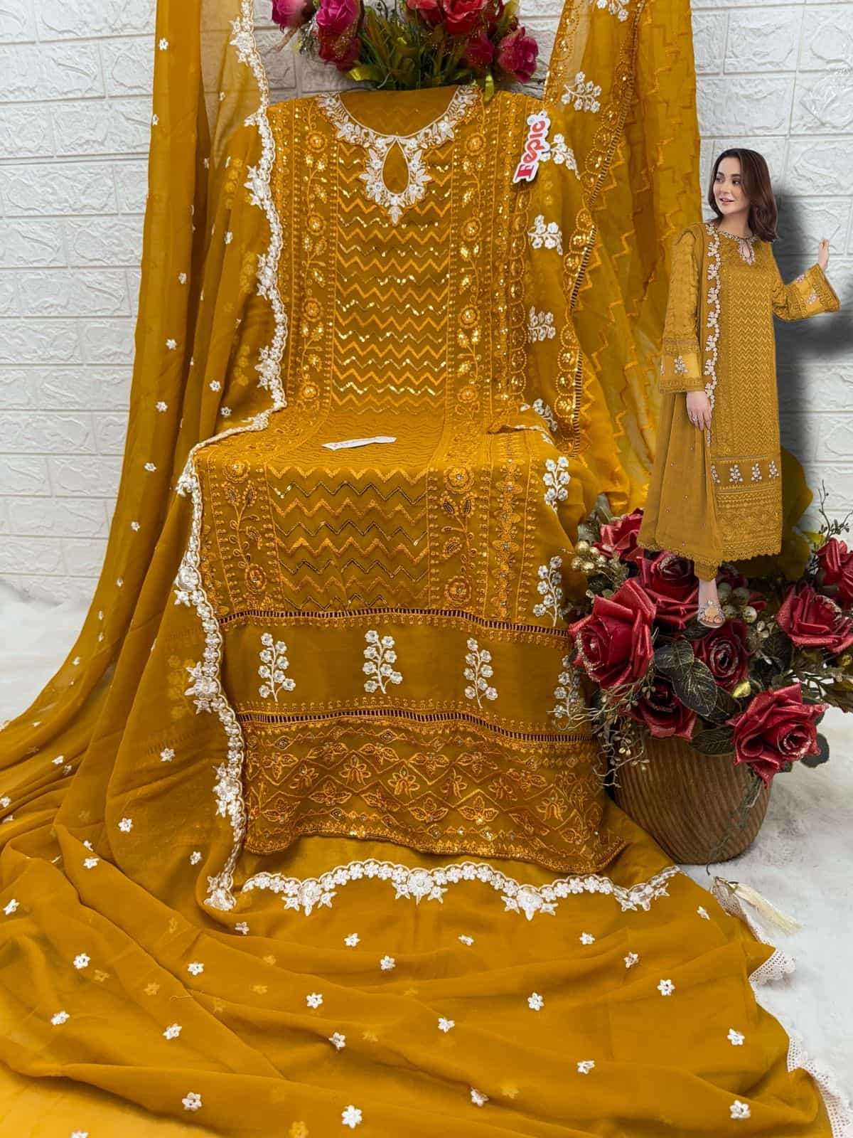 Fepic Rosemeen Embroidered Georgette Salwar Suit view 9