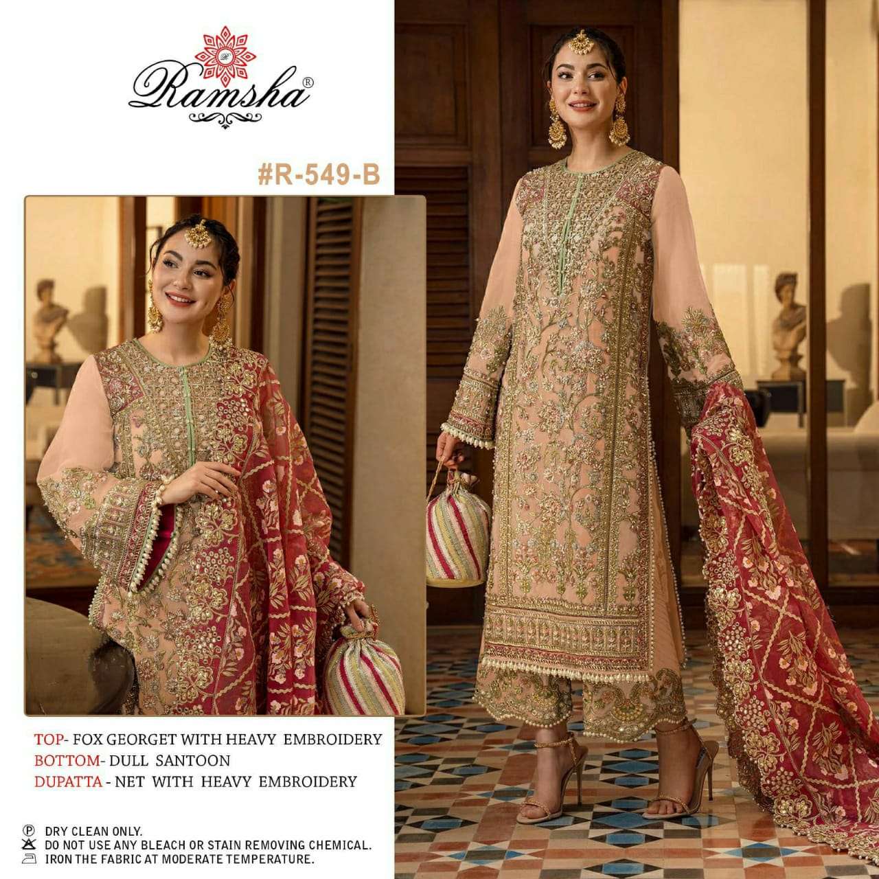 Ramsha R 549 Nx Heavy Work Pakistani Dress New Collection view 5