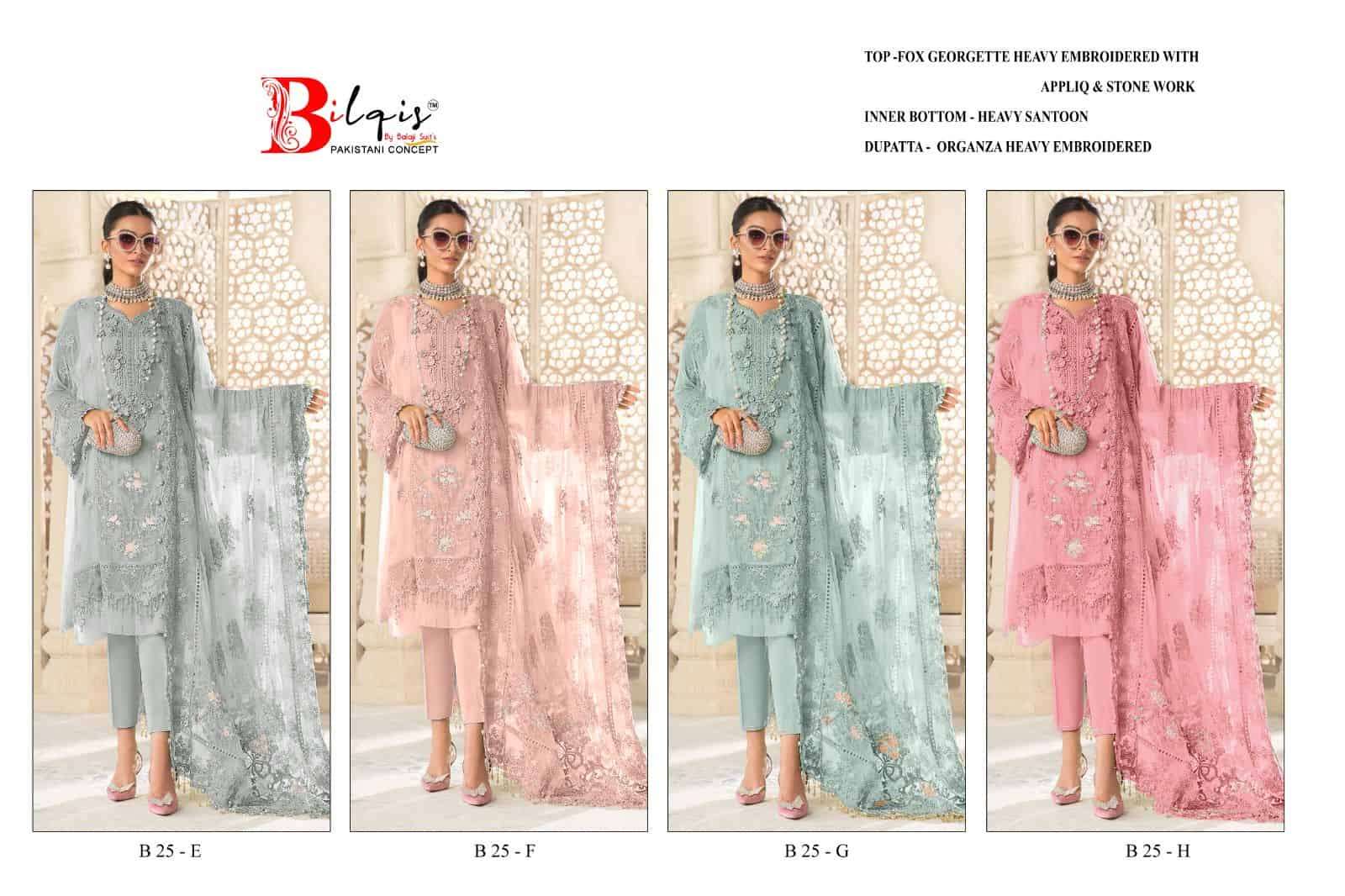 Bilqis B 25 Colors Festive Wear Style Designer Embroidered Salwar Suit Wholesalers view 4