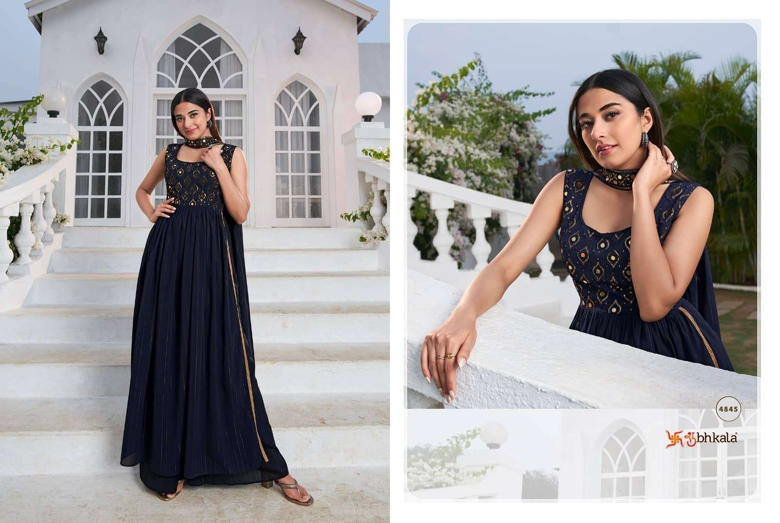 Shubhkala Flory Festive Palazzo Dress view 2