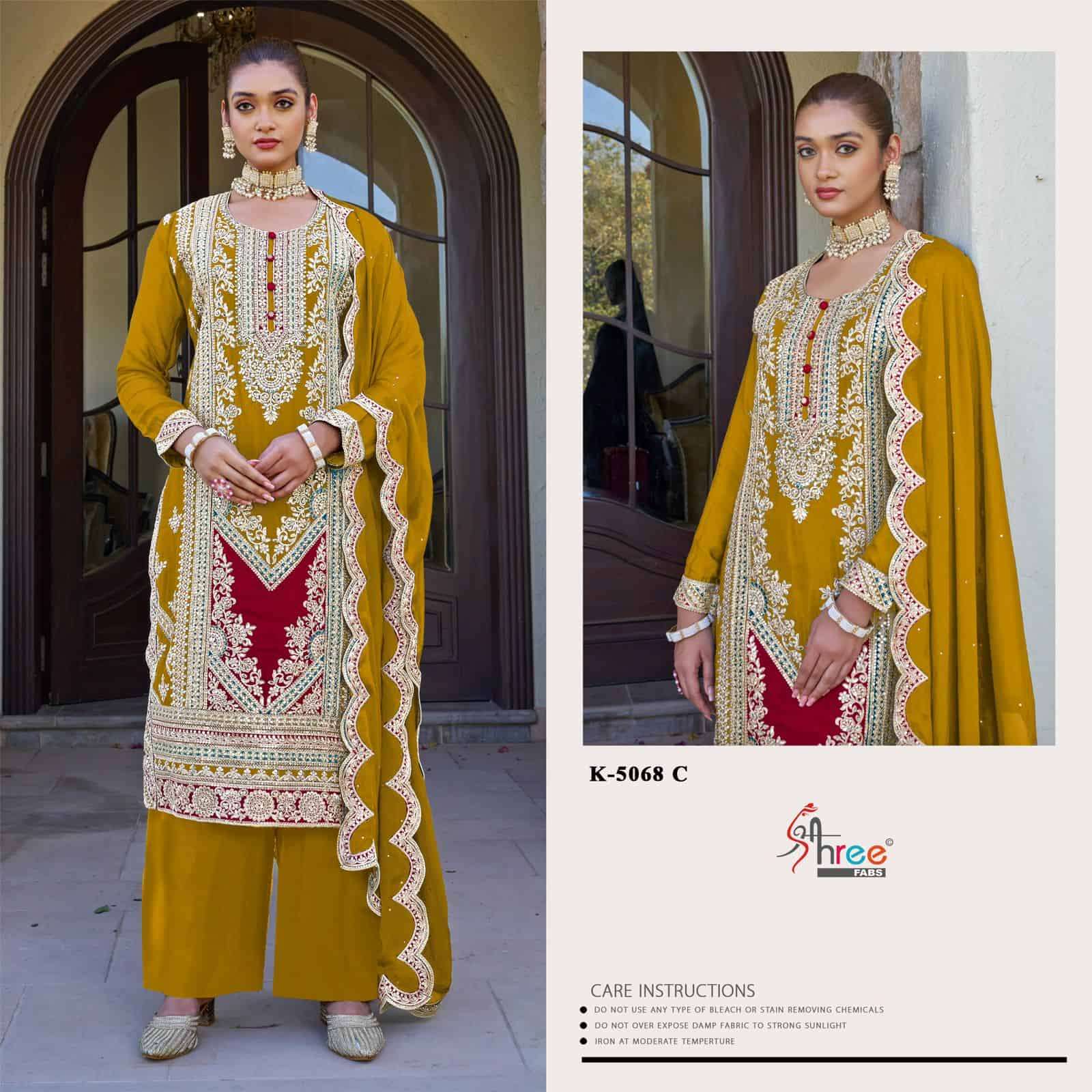 Shree Fabs K 5068 C Stylish Chinon Exclusive Heavy Embroidered Salwar Suit
