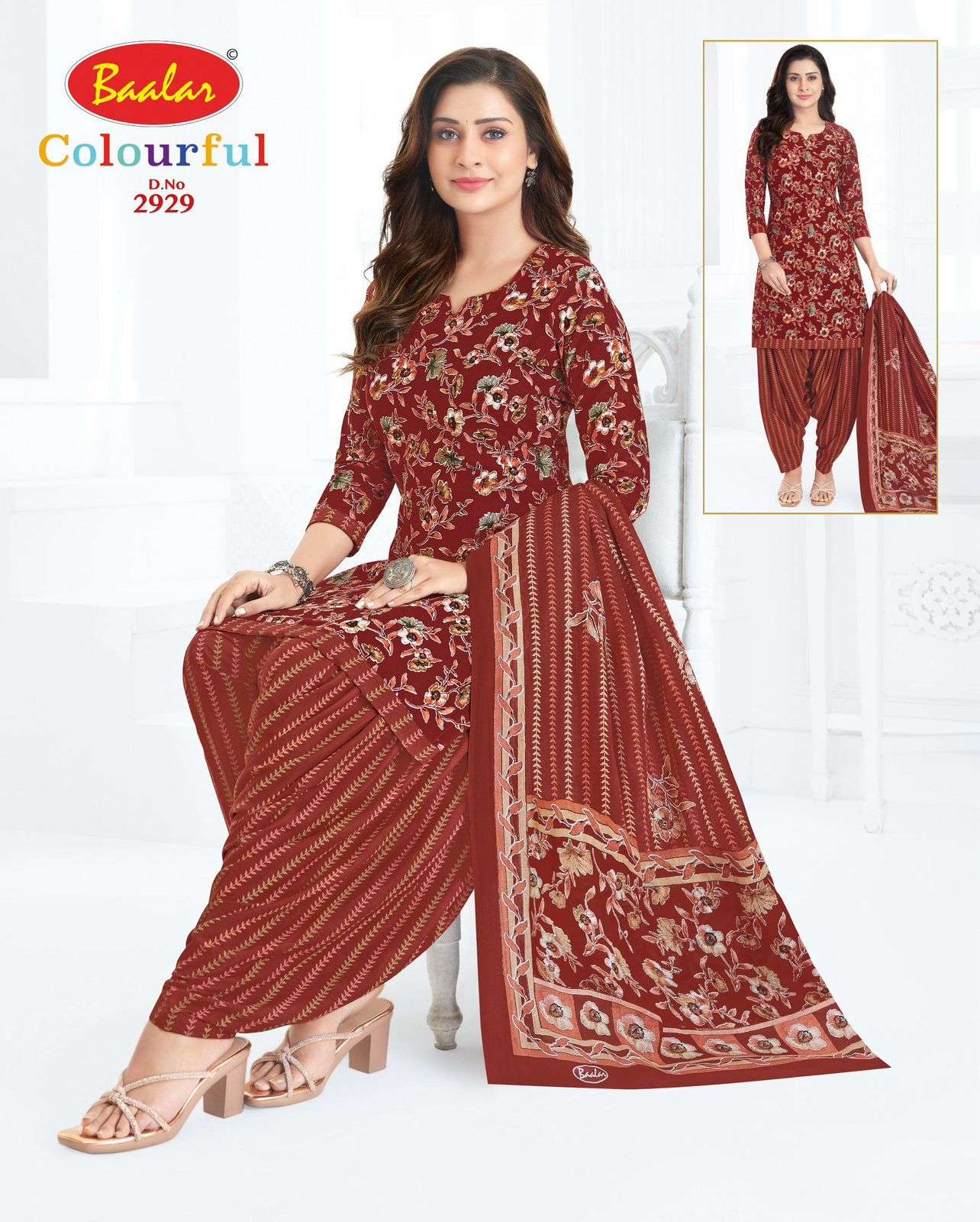 Baalar Colourful Vol 29 Unstitch Pure Cotton Suit view 26