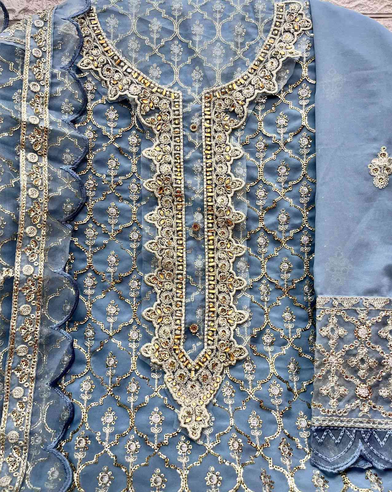 Cosmos 013 Pakistani Designer Wedding Suit view 2