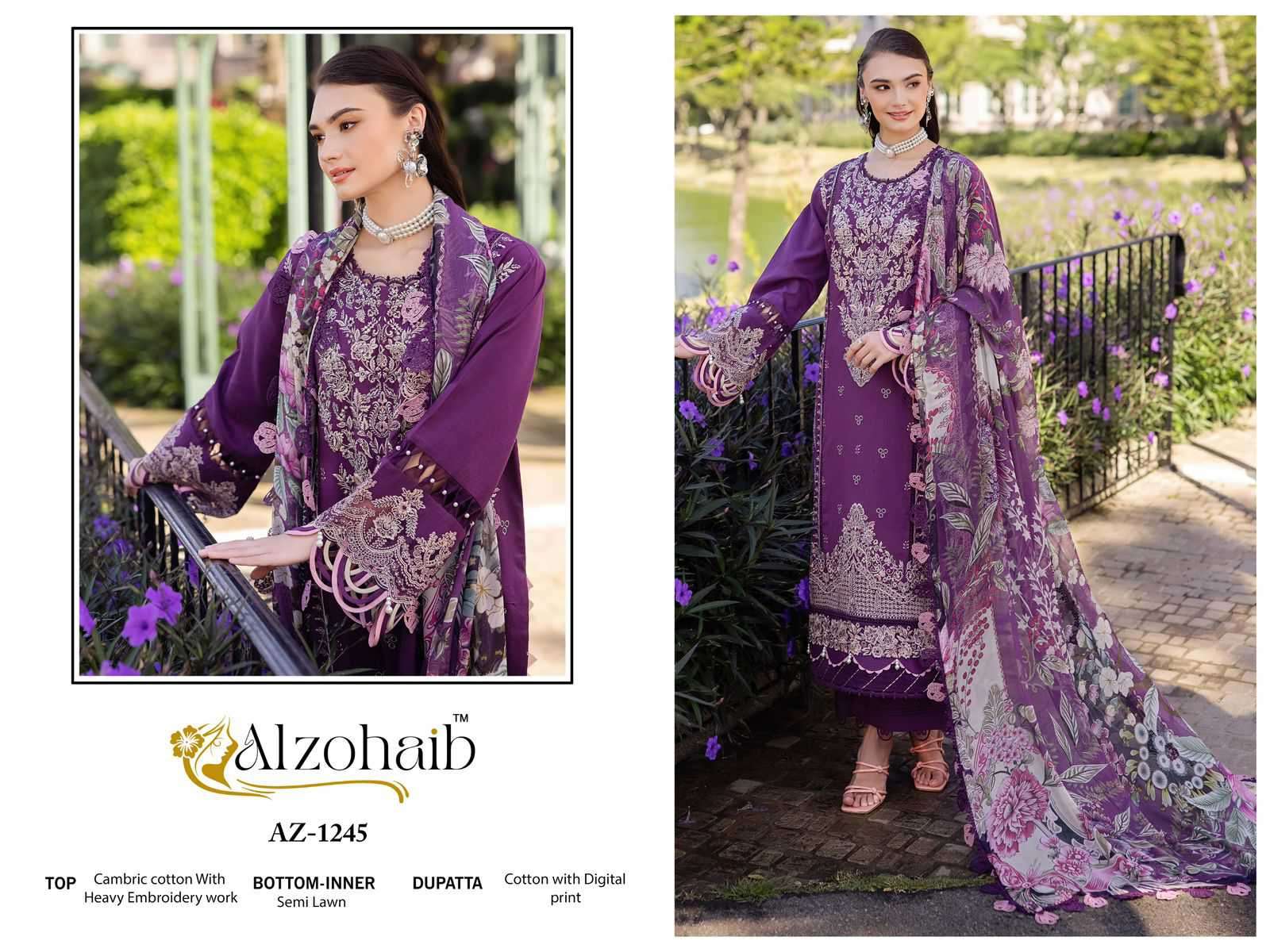 Alzohaib Fatima Nx Vol 1 Cotton Printed Pakistani Suit view 4