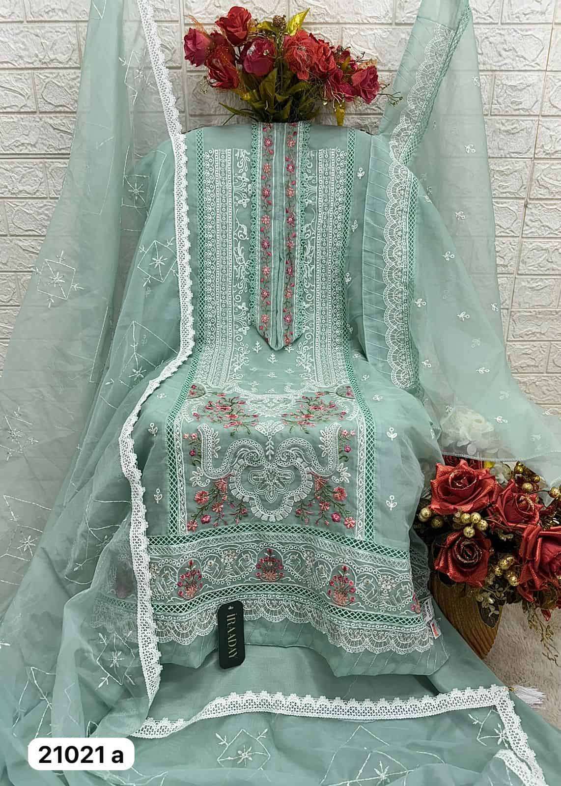 Fepic Iraaday IR 21021 Colors Organza Embroidered Pakistani Salwar Suit Wholesalers view 5