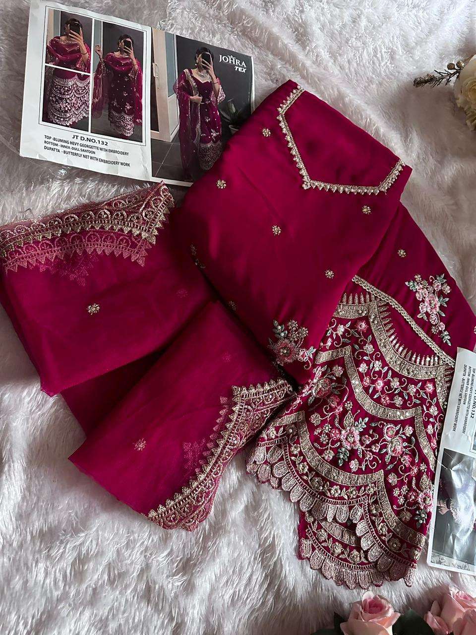 Johra Tex JT-132 Embroidered Pakistani Suit view 2