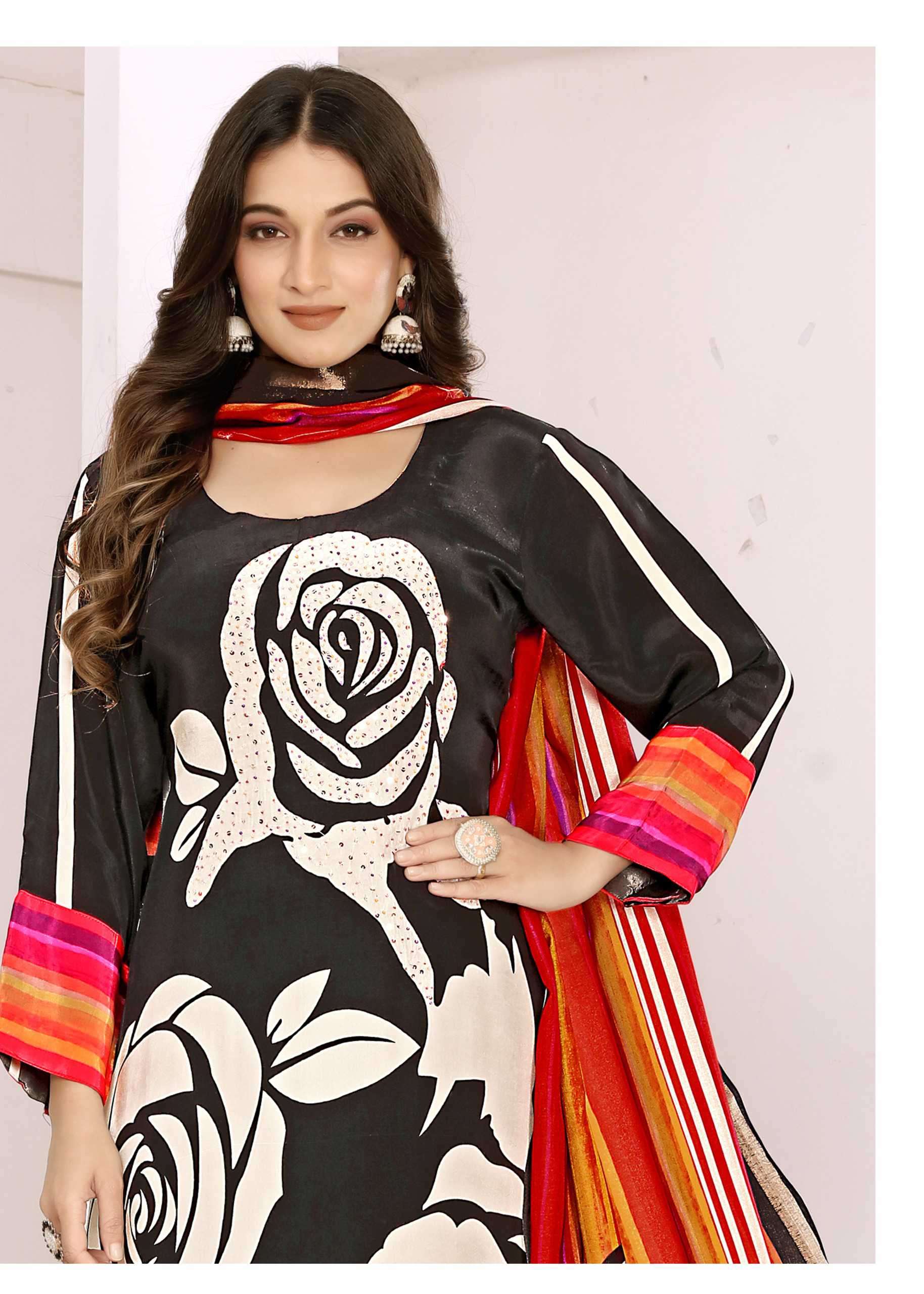 Saanja Shibra Fancy Digital Printed Crape Suit Designs view 2