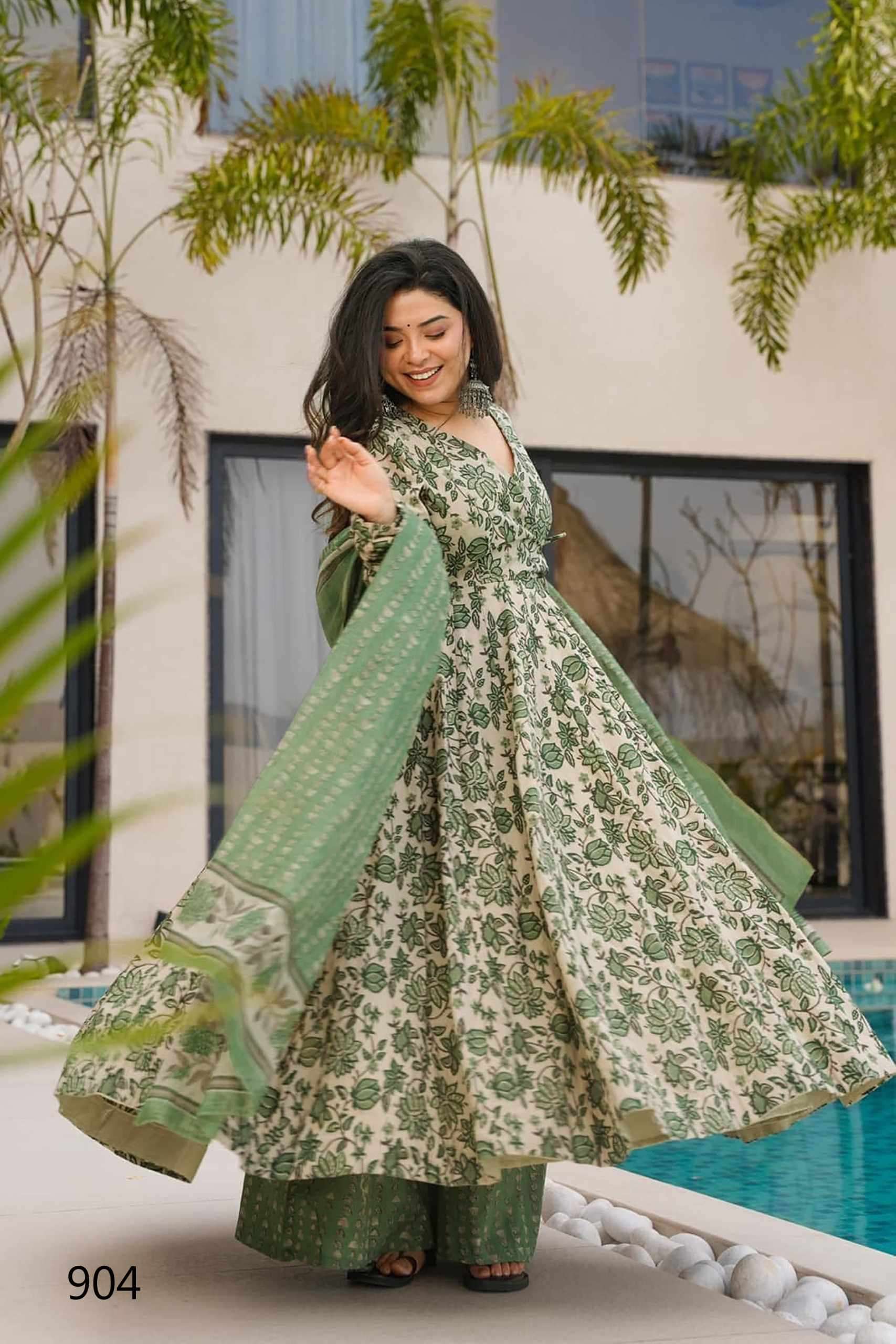 Lucaya Clora Vol 9 901 TO 907 Long Kurti Bottom Dupatta Collection Exploter view 13