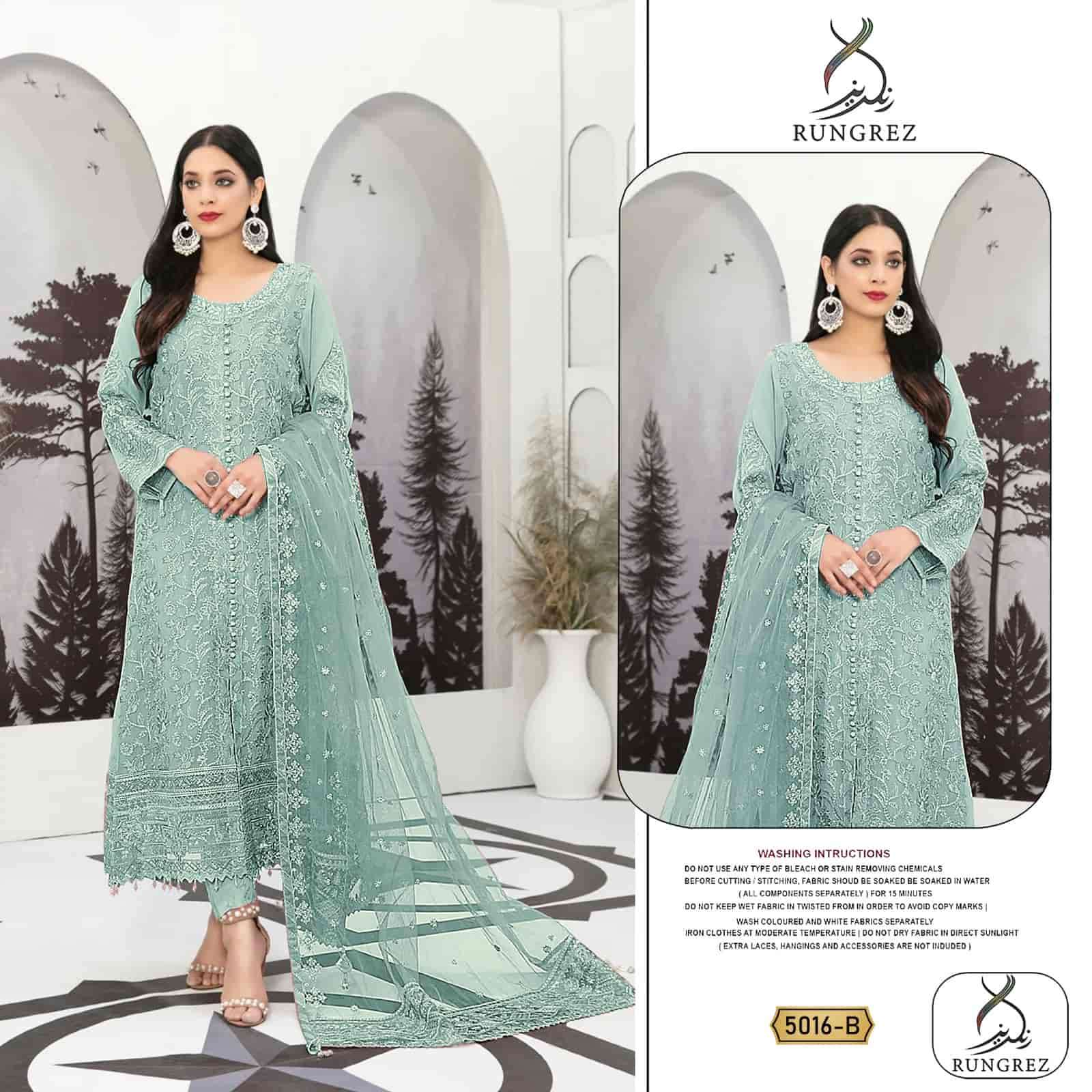 Rungrez 5016 Colors Pakistani Heavy Designer Style Party Wear Suit Exporter view 2