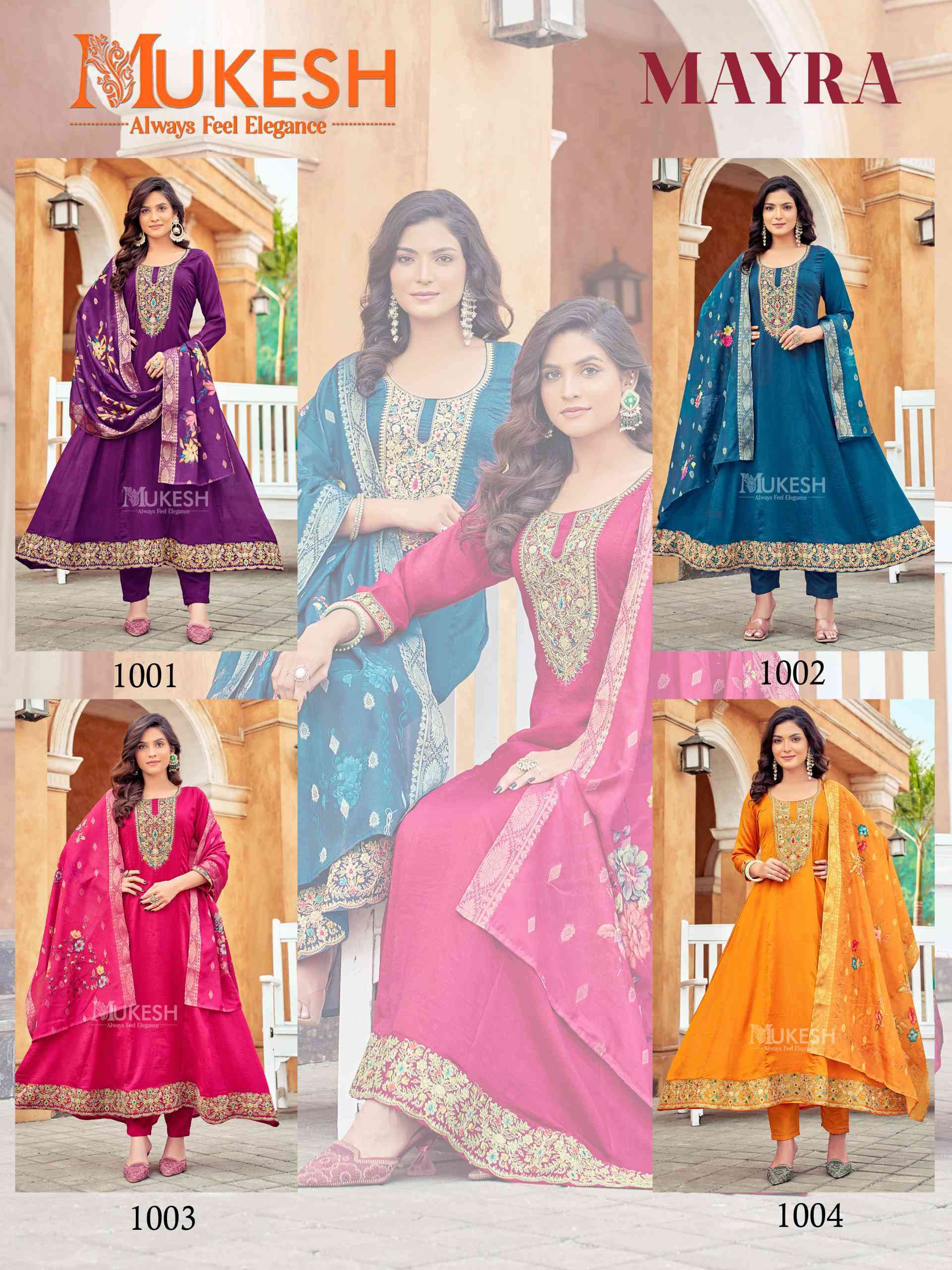 Mukesh Mayra Fancy Anarkali Kurti Bottom Dupatta Set view 11