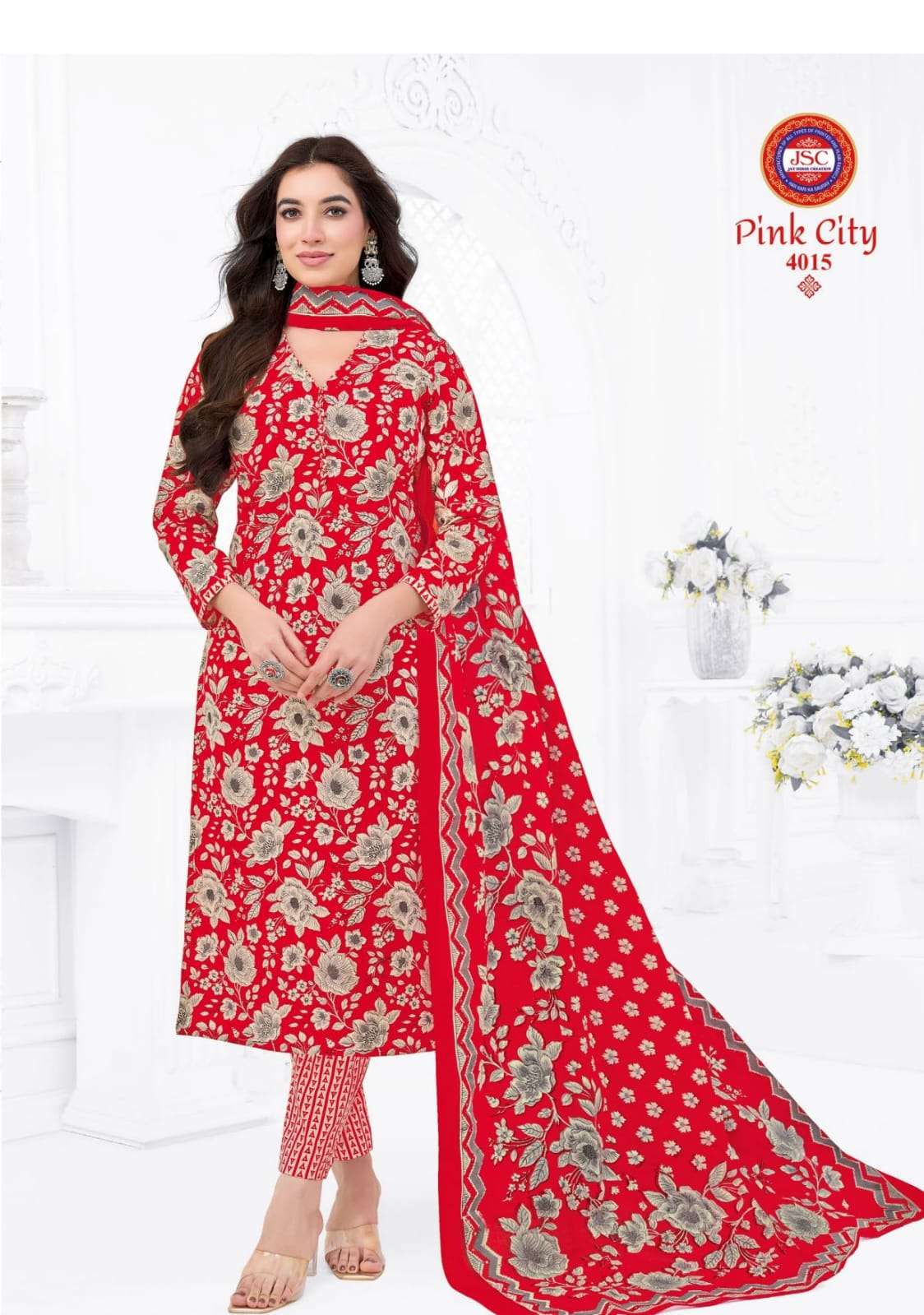 Jsc Pink City Vol 1 Unstitch Cotton Salwar Suit view 17