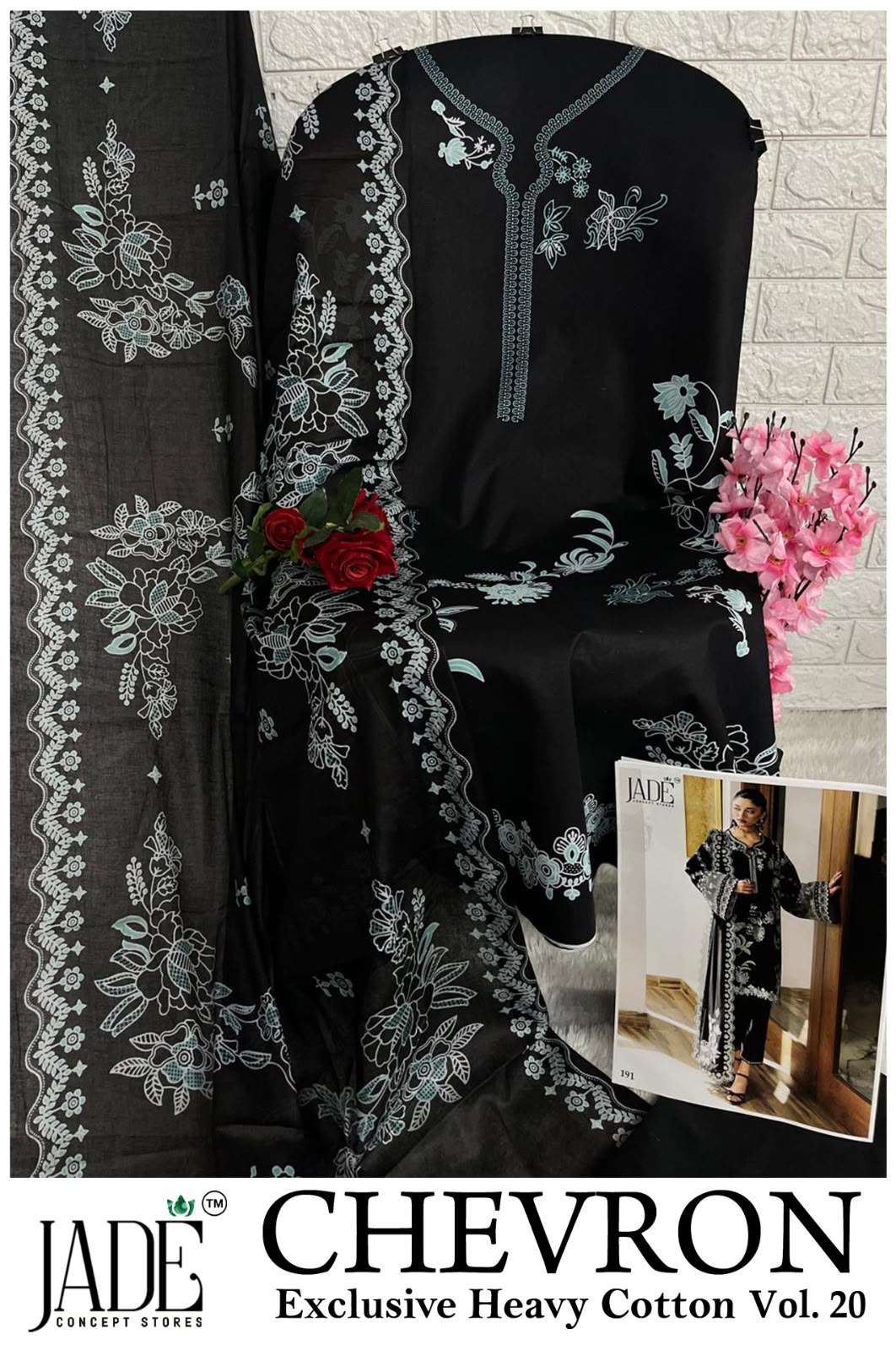Jade Chevron Vol 20 Pure Heavy Cotton Suit view 10