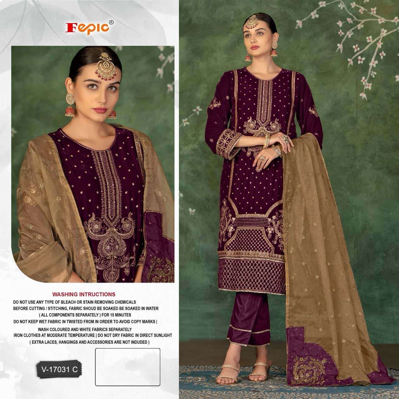 Fepic V 17031 Colors Pakistani Winter Wear Style Designer Festive Collection view 2