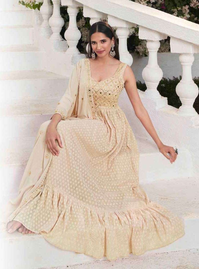 Shubhkala Flory Vol 31 Latest Frill Designs Festive Wear Dess Collection New Arrivals view 2