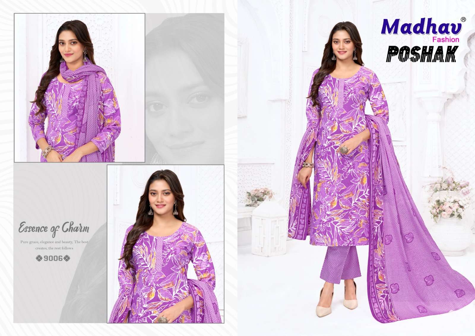 Madhav Fashion Poshak Vol 9 Unstitch Cotton Ladies Suit view 3