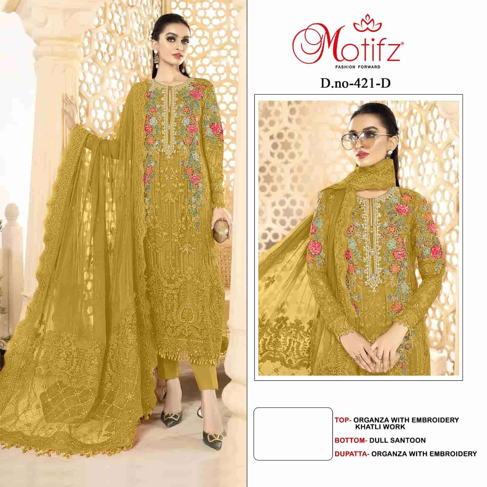 Motifz 421 Colors Pakistani Festive Wear Style Designer Salwar Suit Wholesalers view 3