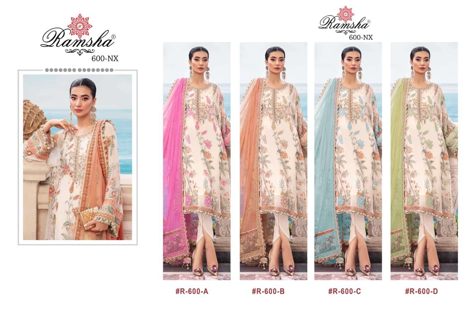 Ramsha R 600 Nx Festive Wear Style Designer Georgette Salwar Suit Wholesalers view 5