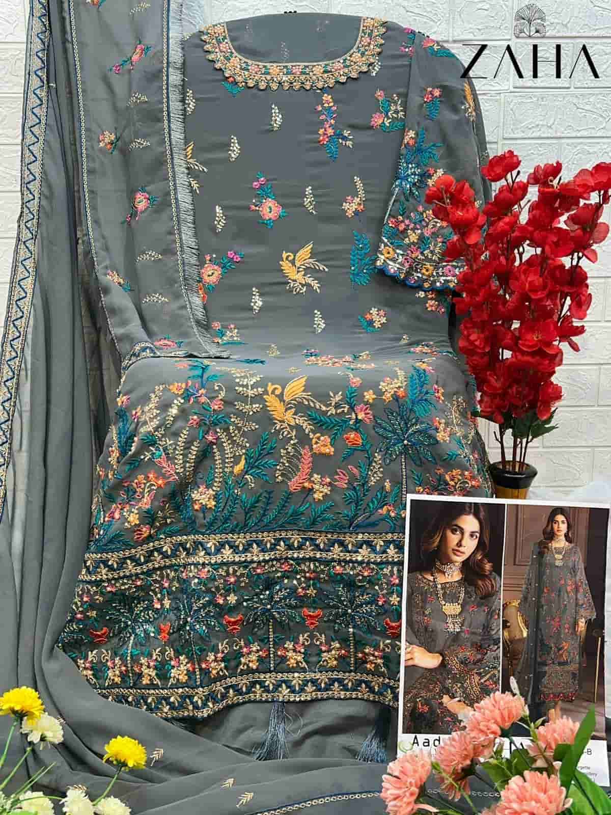 Zaha Aadab Vol 1 10205 Colors Pakistani Festive Wear Style Designer Suit view 7
