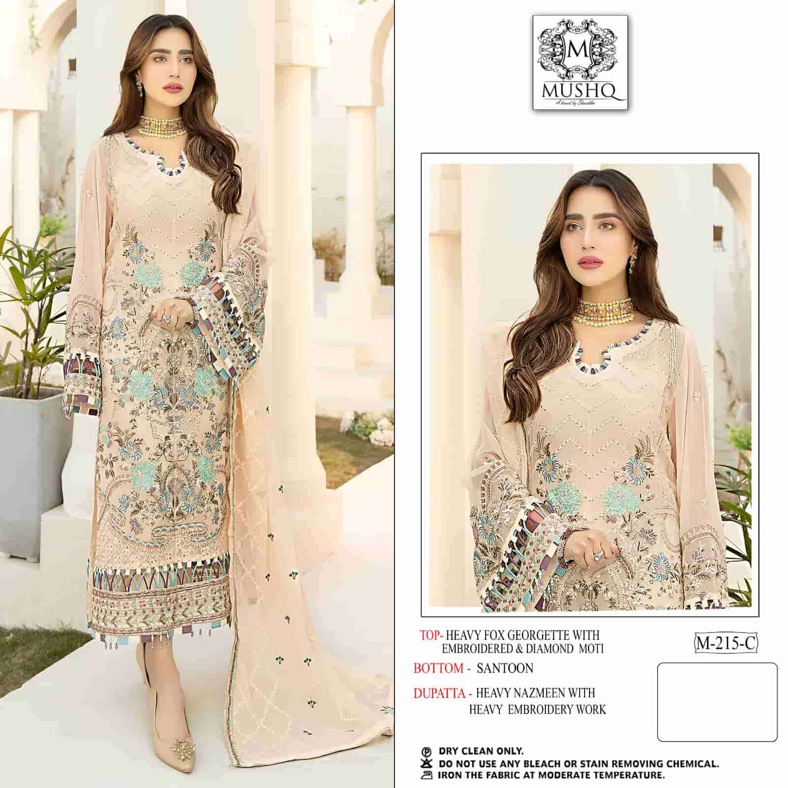 Mushq M 215 Colors Pakistani Festive Wear Style Designer Salwar Suit Wholesalers view 3