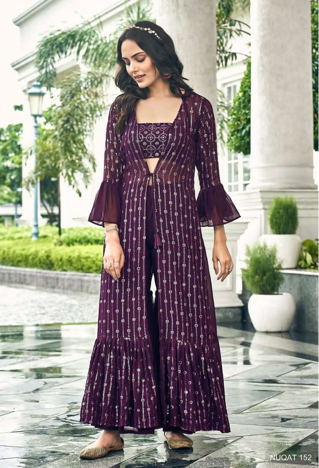 Shreematee Nuqat Partywear Shurg Style Designer 3 Piece New Arrivals view 3