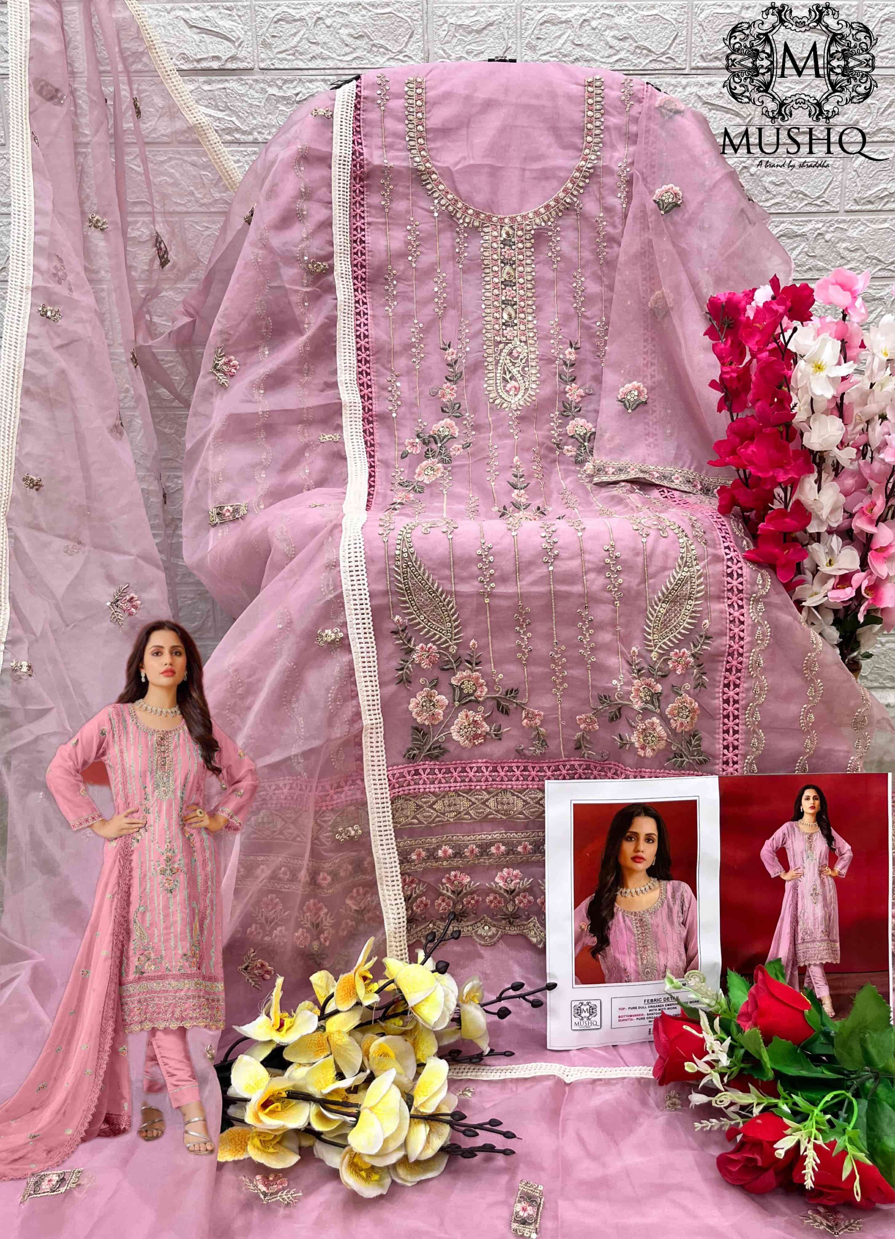 Mushq M-290 D Organza Embroidered Salwar Suit view 2