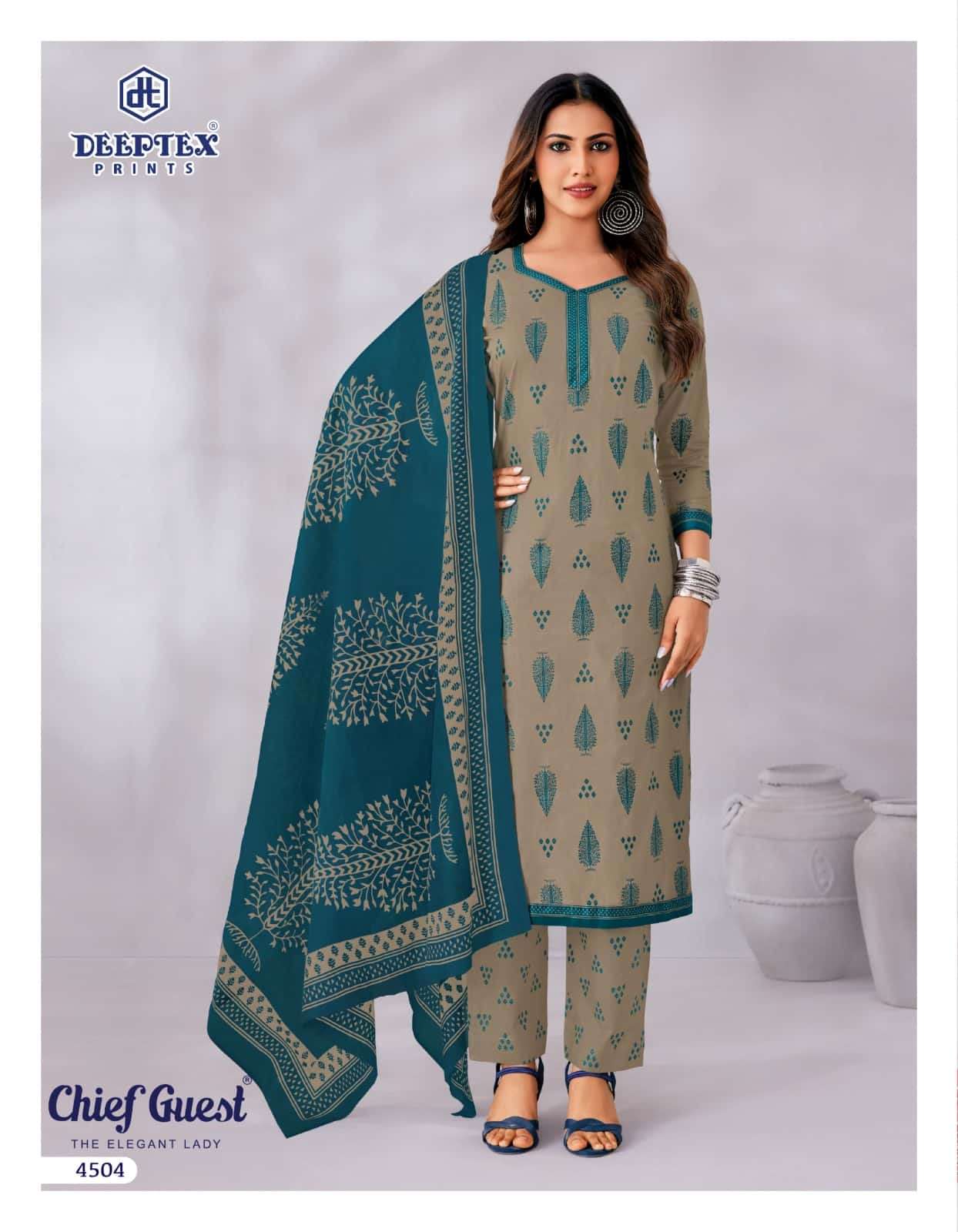 Deeptex Chief Guest Vol 45 Unstitch Cotton Salwar Suit view 7