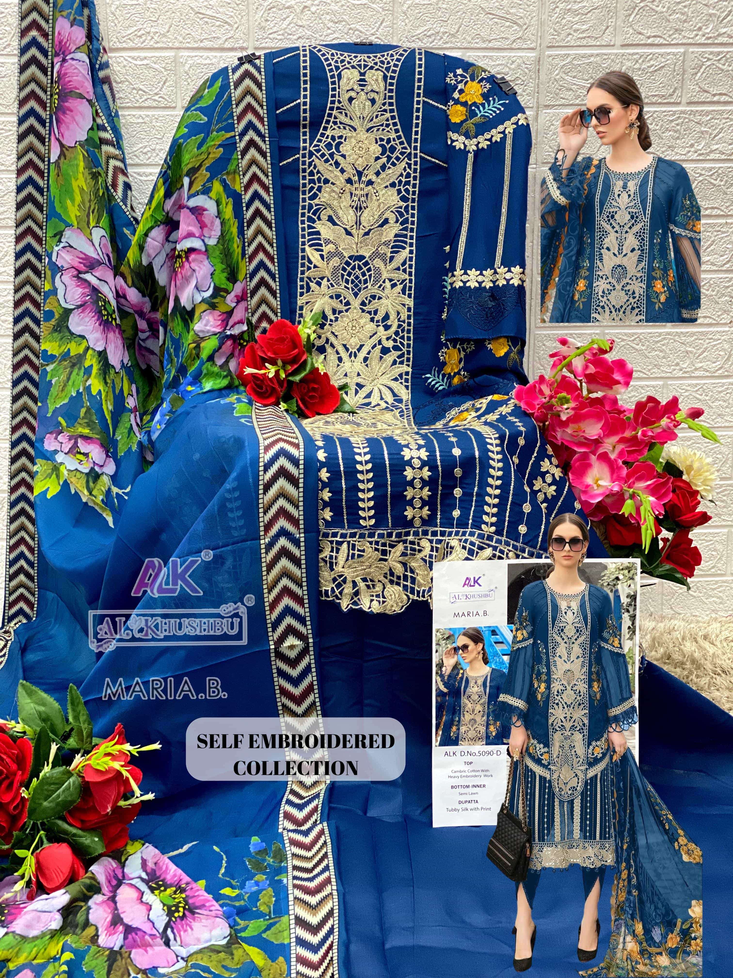 Al Khushbu Maria B 5090 Colors Exclusive Latest Designer Embroidered Dress Wholesalers view 8