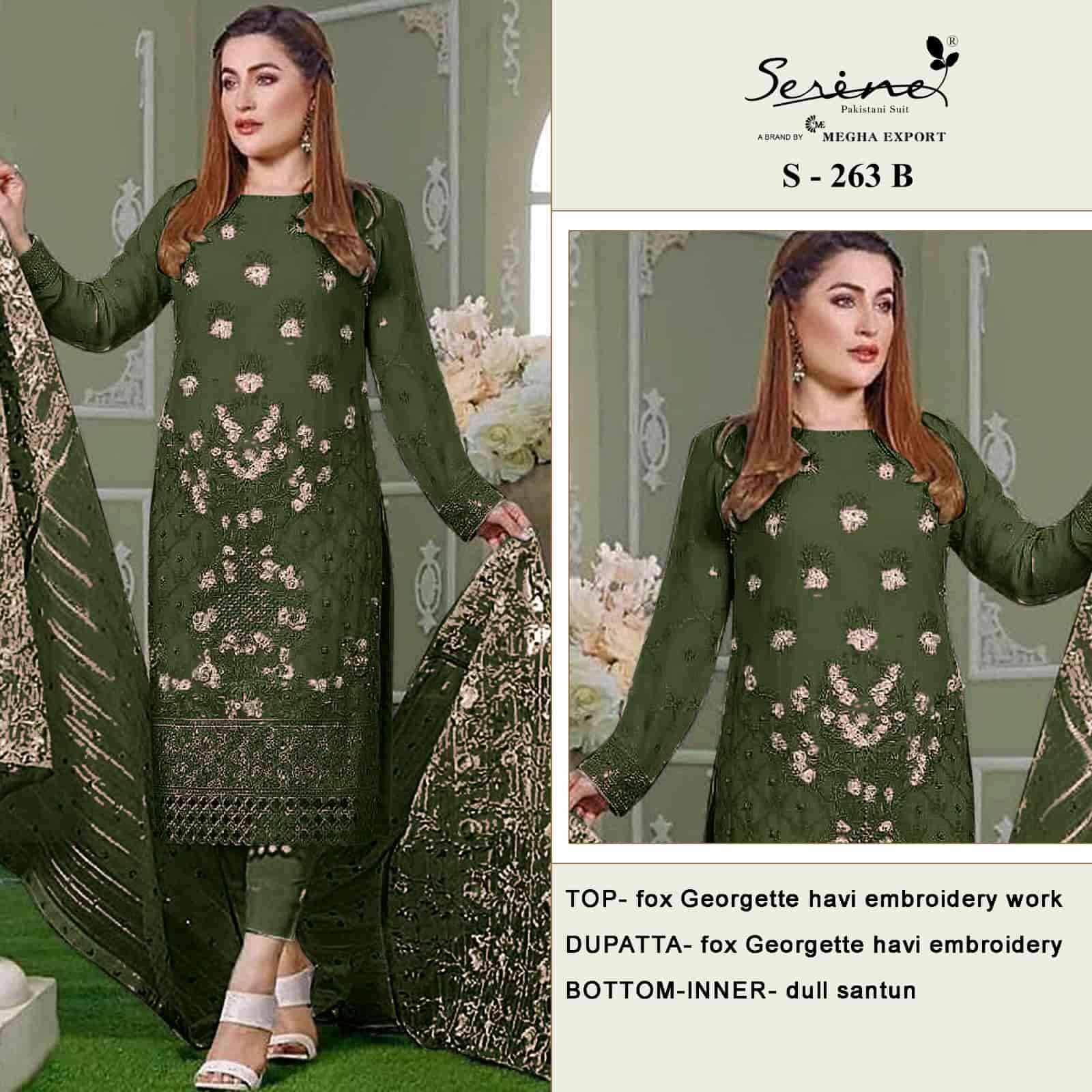 Megha Exports S 263 Colors Pakistani Latest Designer Embroidered Suit Wholesalers view 6