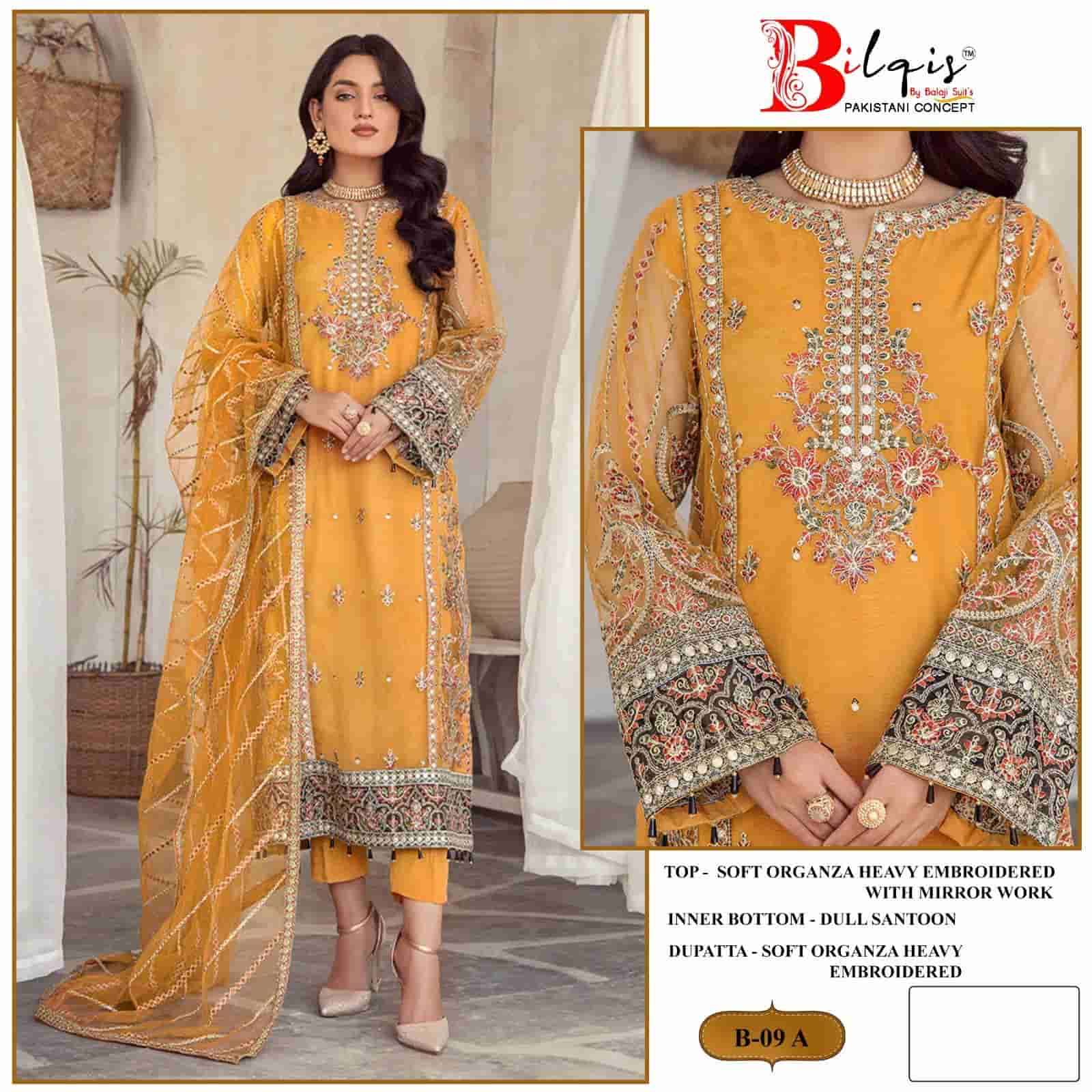 Bilqis B-09 Embroidered Organza Pakistani Suit view 2