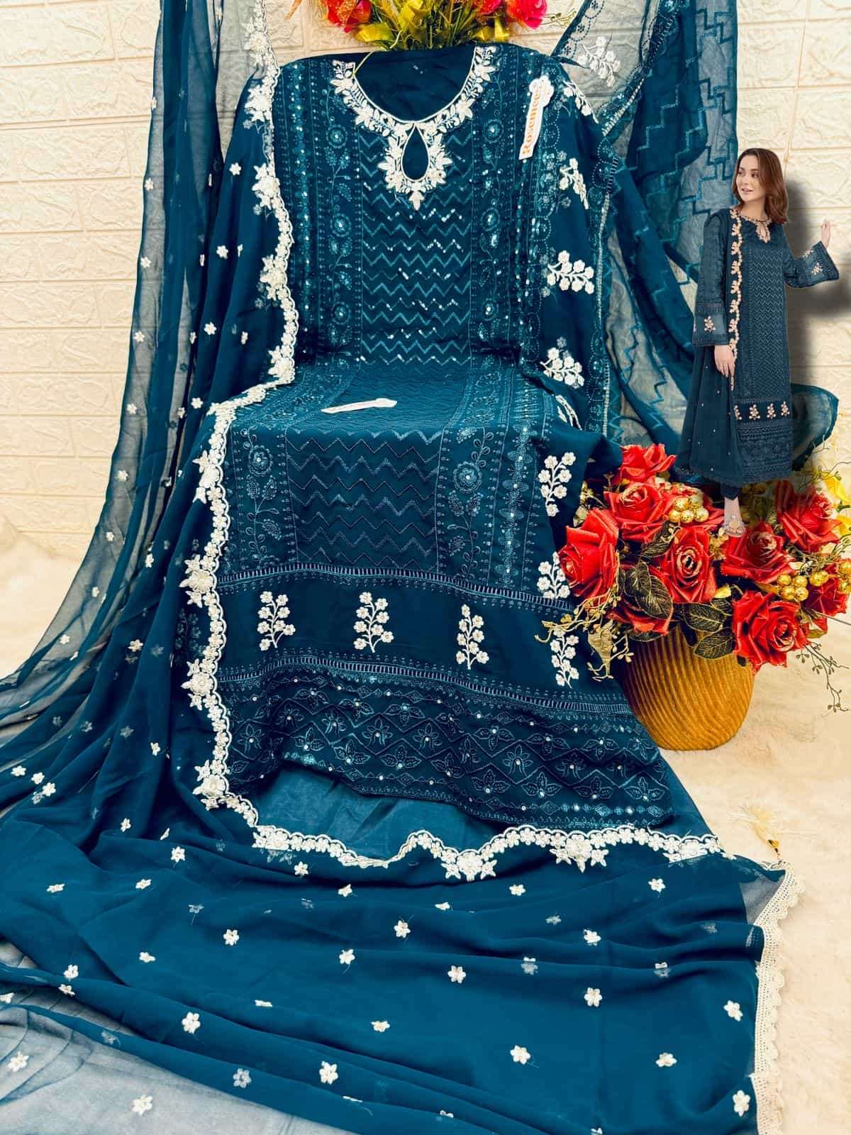 Fepic Rosemeen Embroidered Georgette Salwar Suit view 6