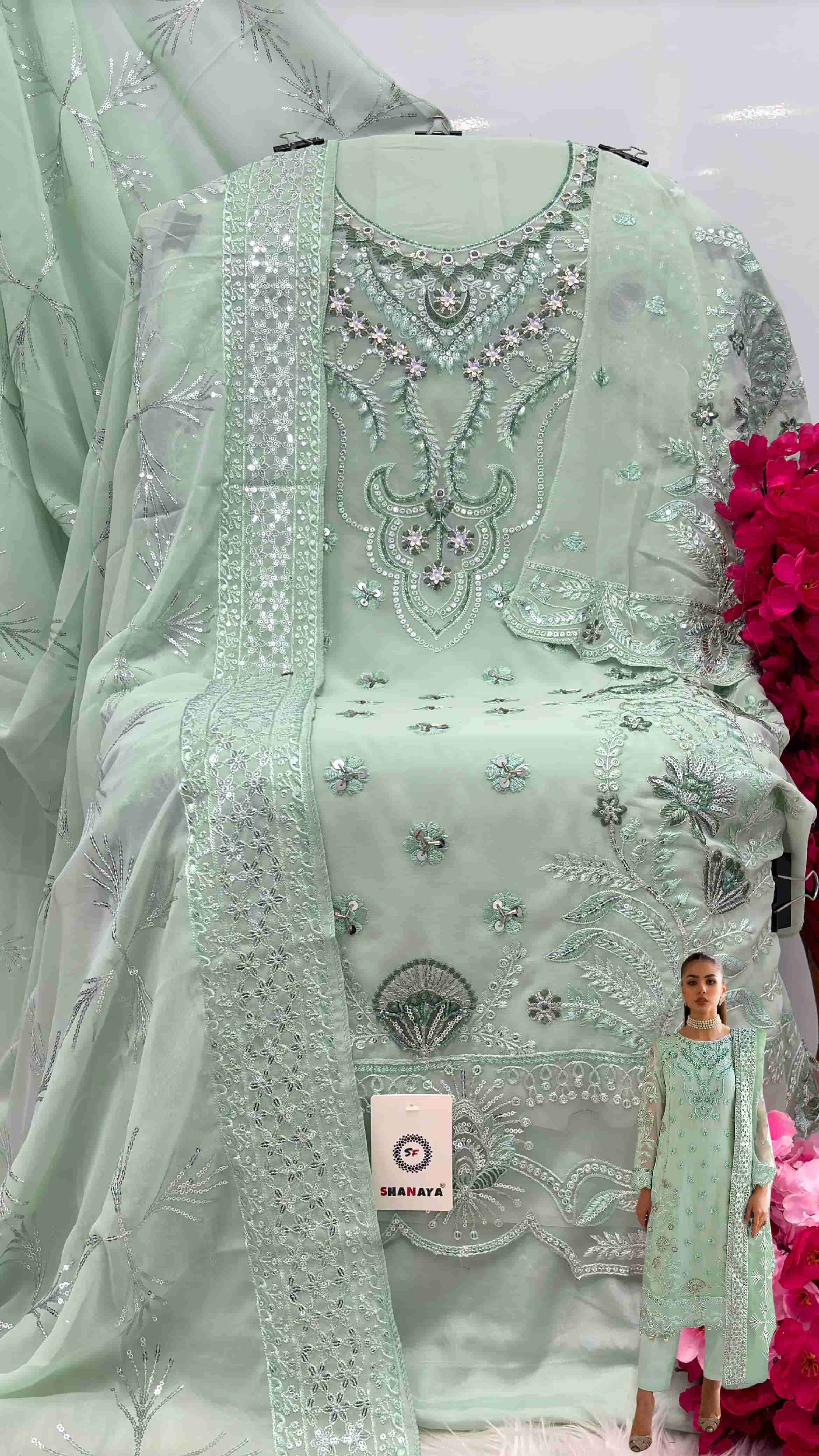 Shanaya S 186 Exclusive latest Designer Pakistani Georgette Suit Ensemble view 3