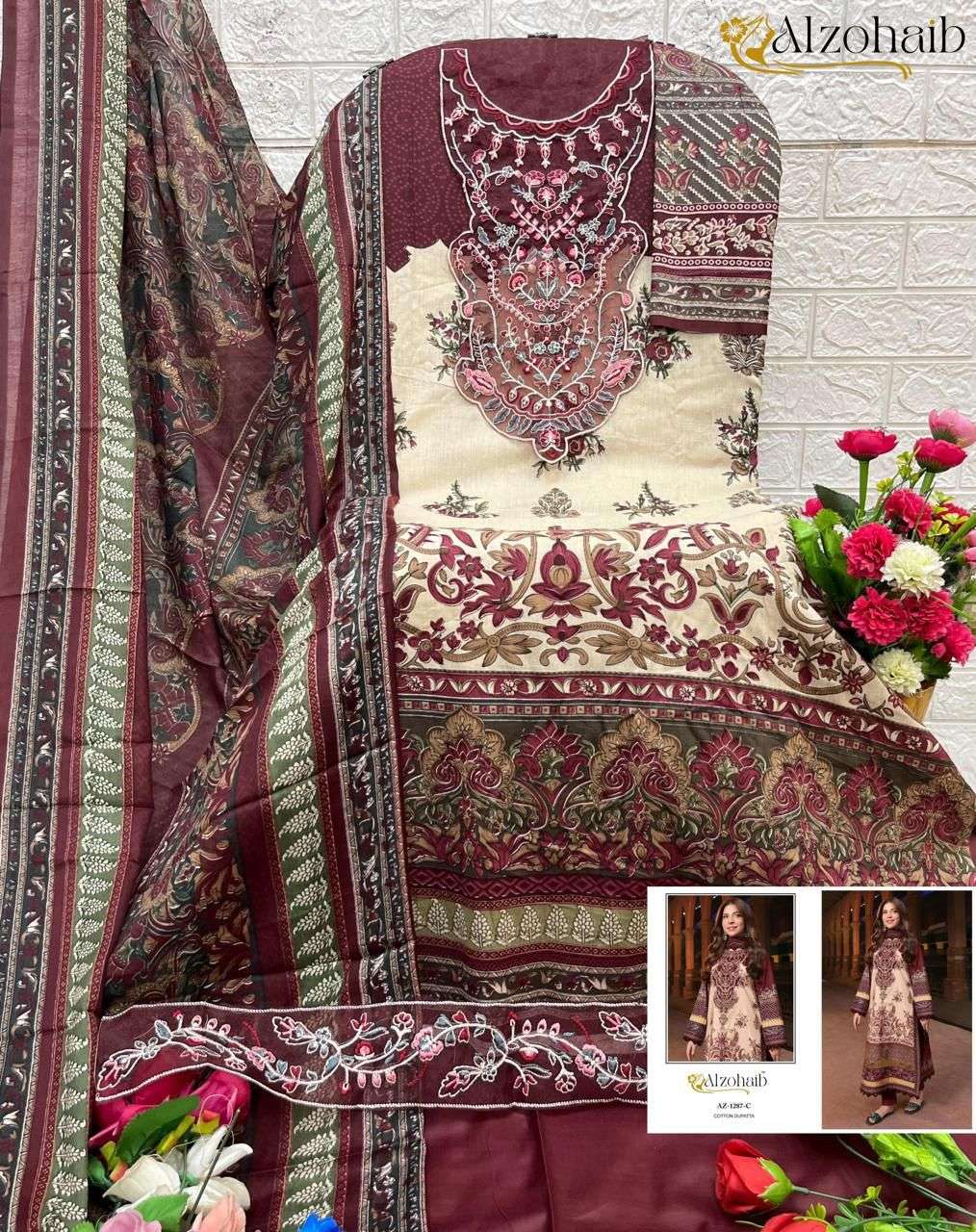 Alzohaib 1287 Colors Pakistani Suit Salwar view 5