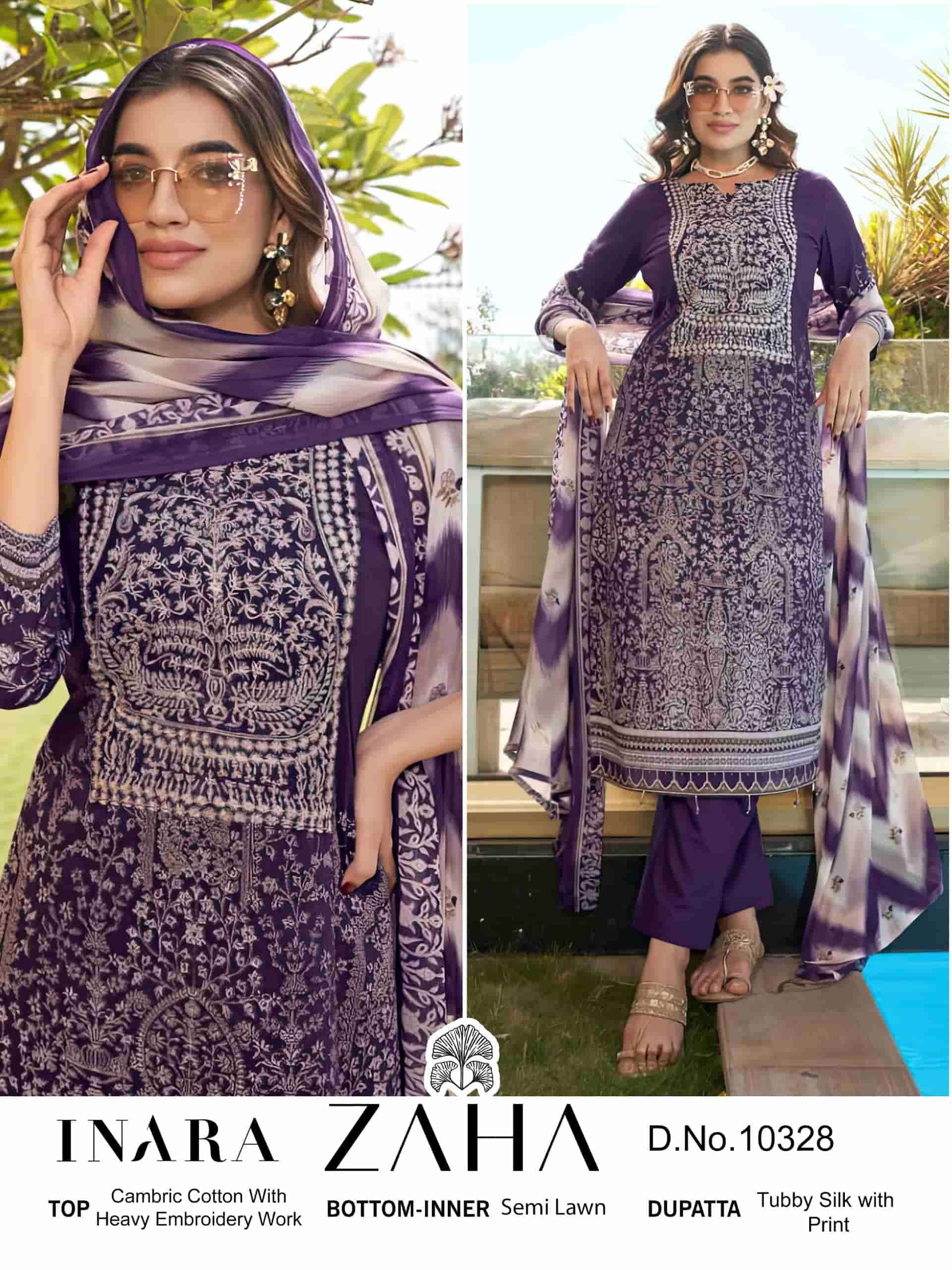 Zaha Inara Vol 1 Heavy Embroidered Cotton Salwar Suit Wholesalers view 2