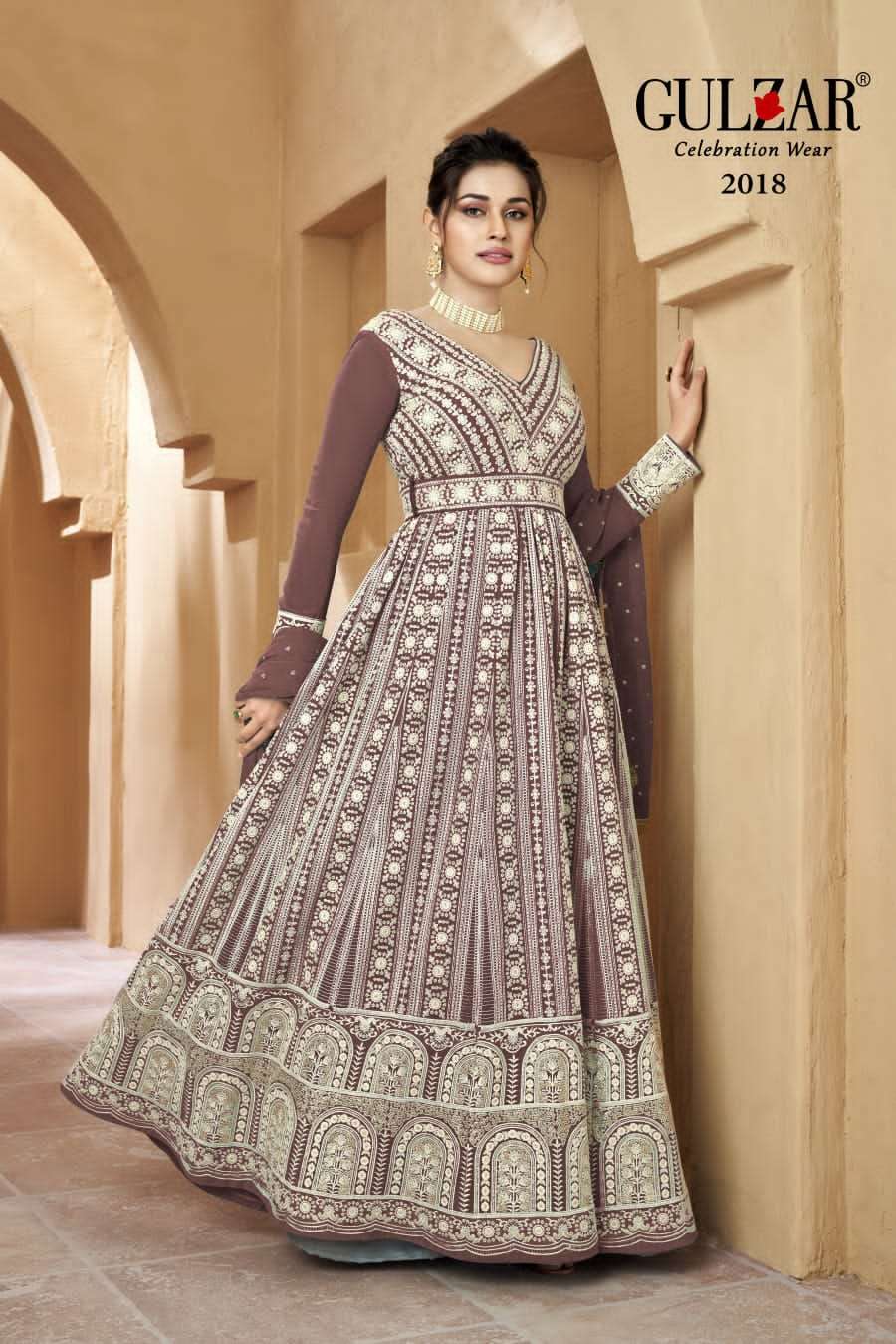 Gulzar Resham Latest Designer Anarkali Gown Partywear Collection view 10