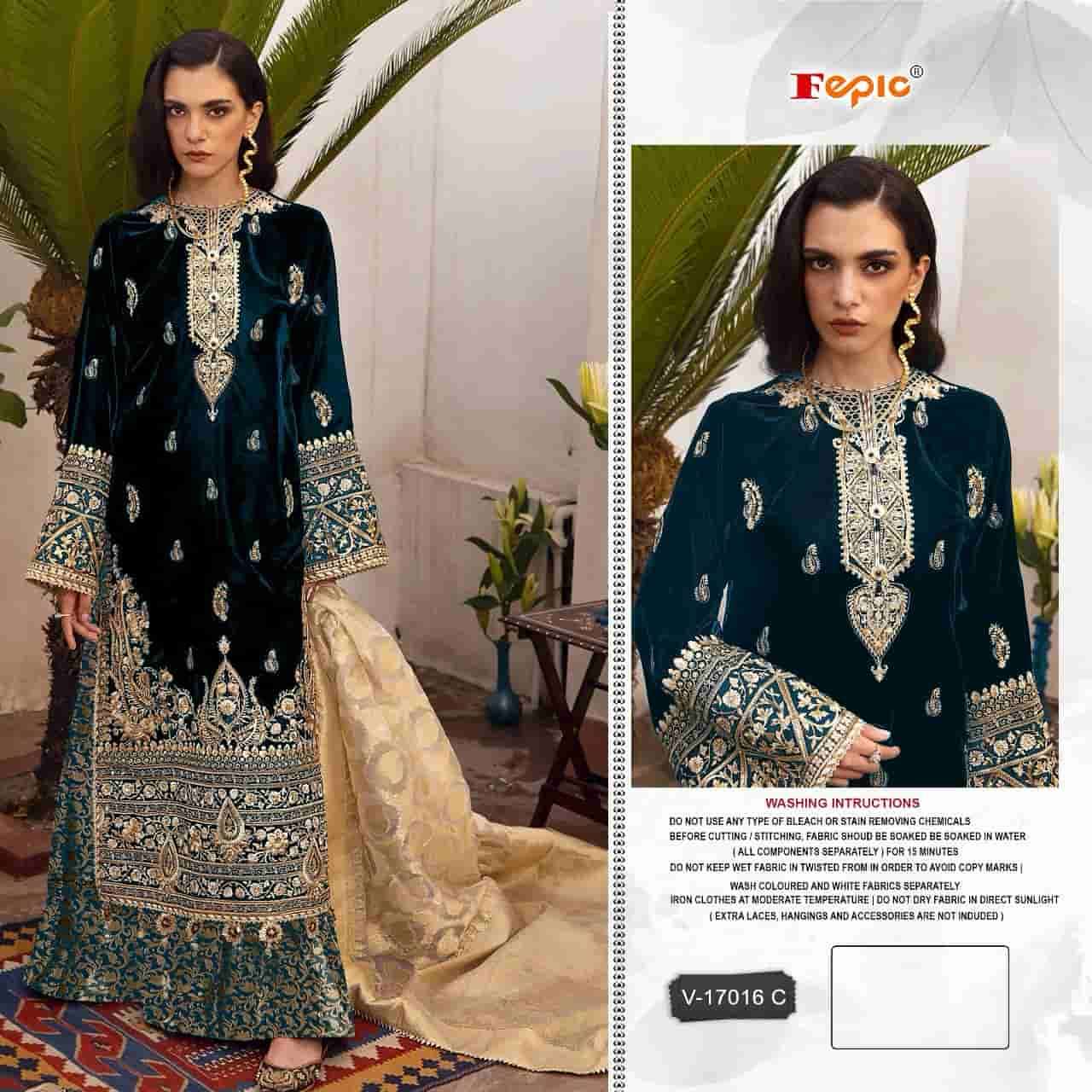 Fepic V 17016 Colors Pakistani Heavy Designer Style Velvet Salwar Suit view 2