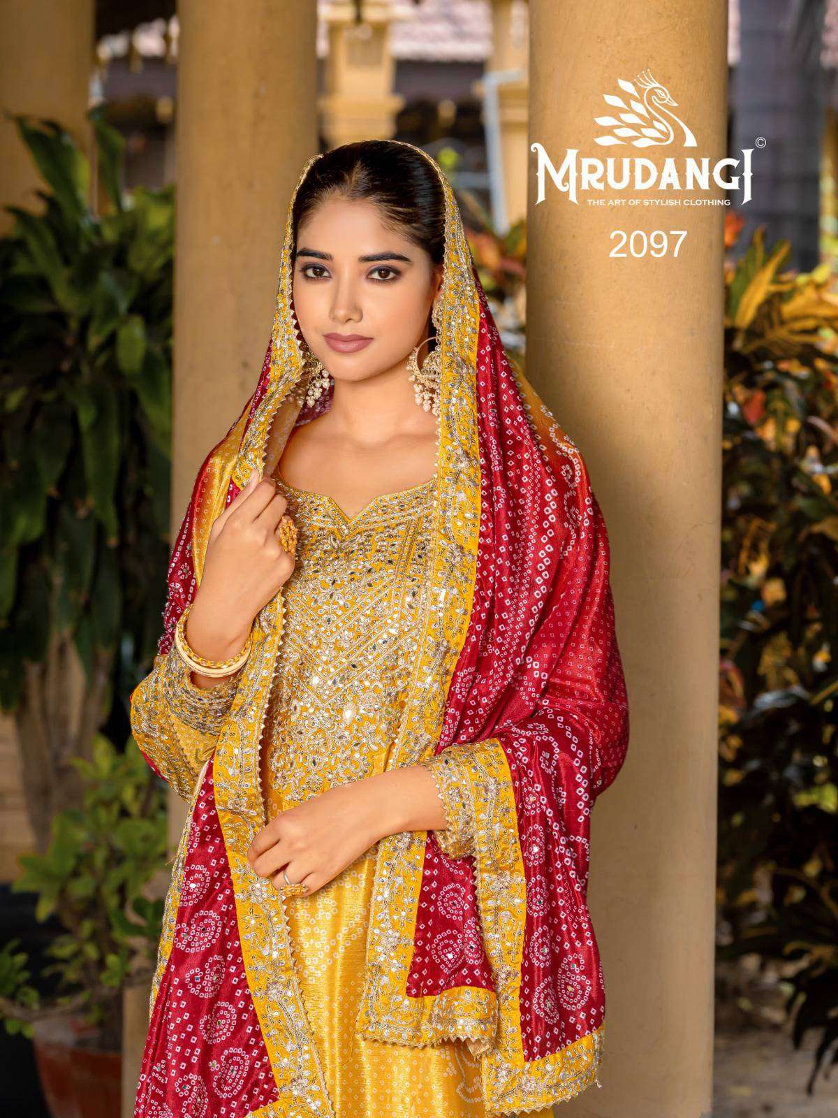 Mrudangi Ishani 2097 To 2101 Festive Waer Palazzo Suit view 2