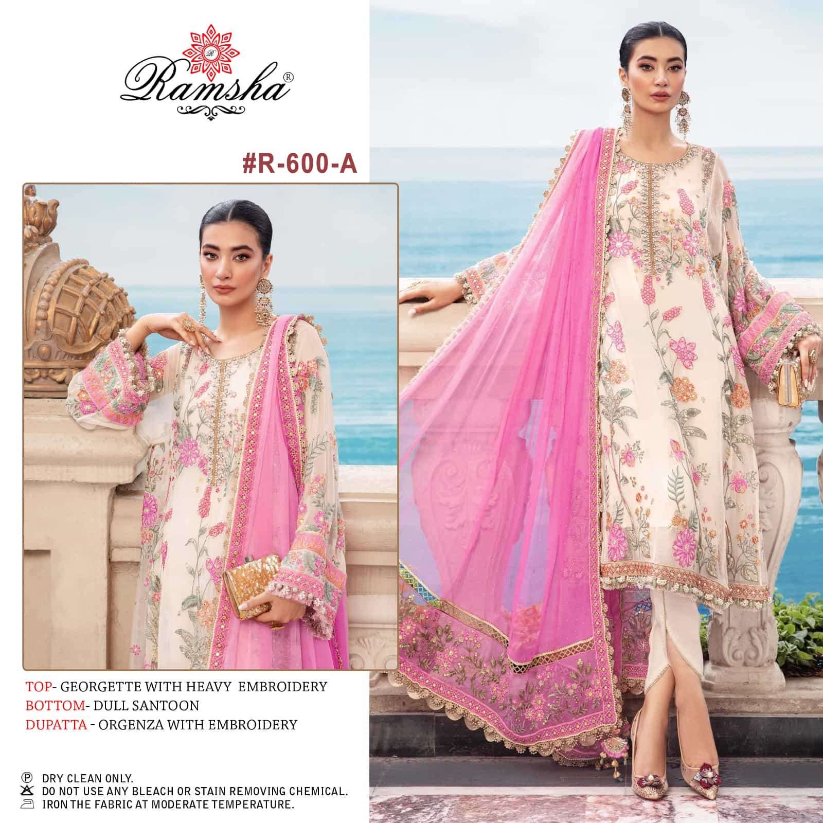 Ramsha R 600 Nx Festive Wear Style Designer Georgette Salwar Suit Wholesalers view 3