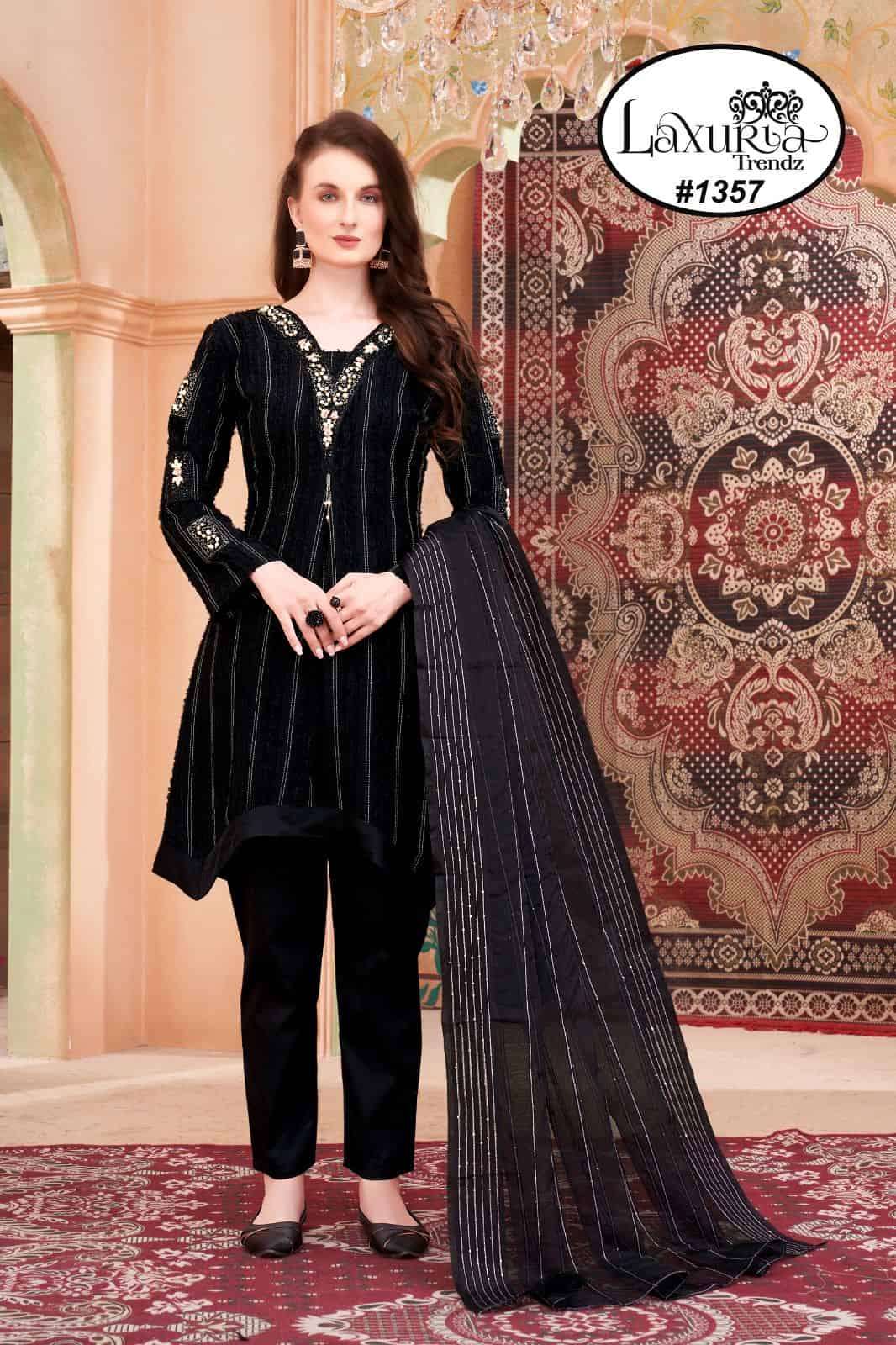 Laxuria Trendz 1357 Fancy Designer Style Readymade Kurti Bottom Dupatta Set view 4