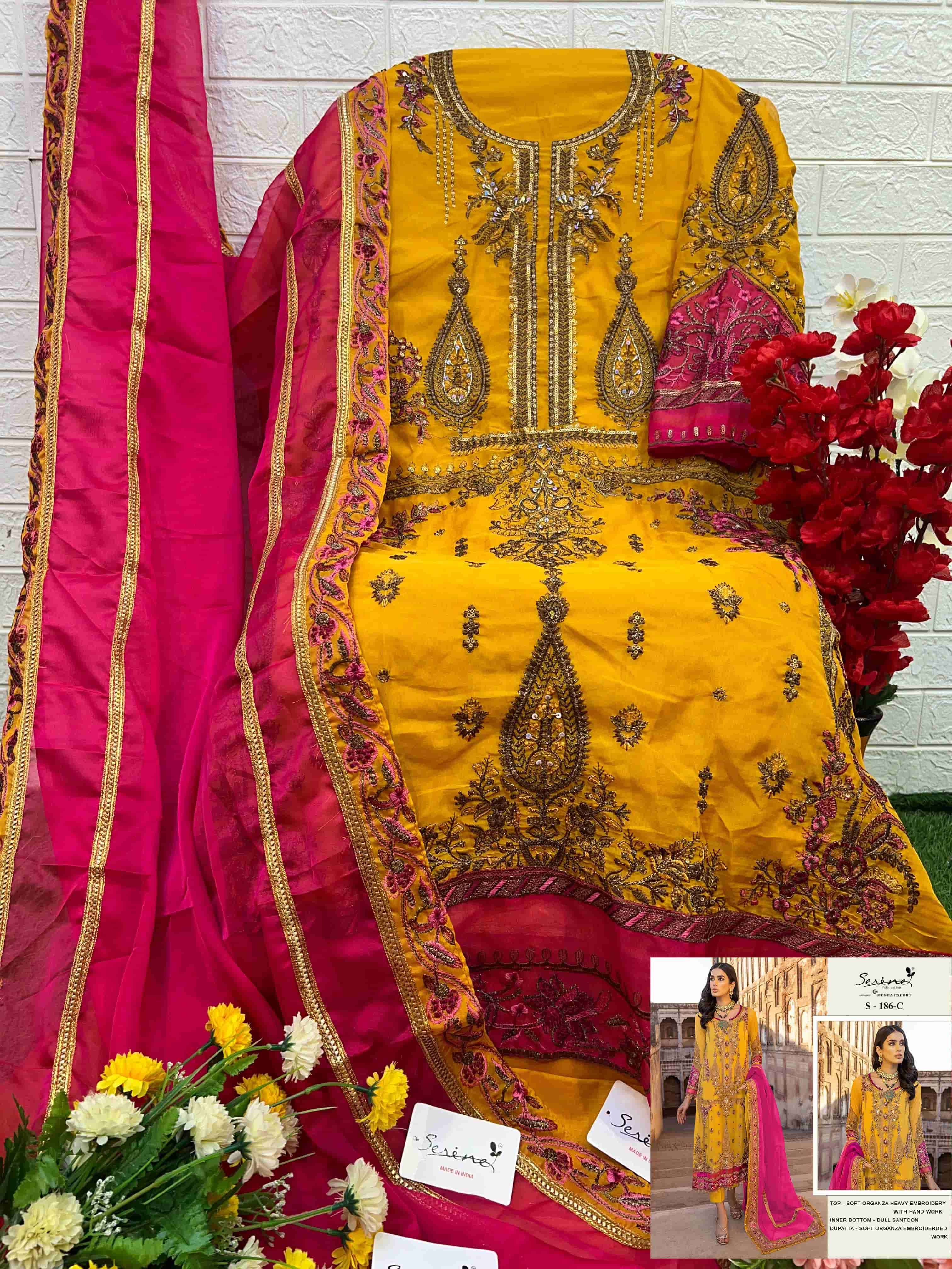 Megha Export S 186 Colors Festive Wear Style Heavy Designer Pakistani Suit Wholesalers view 7